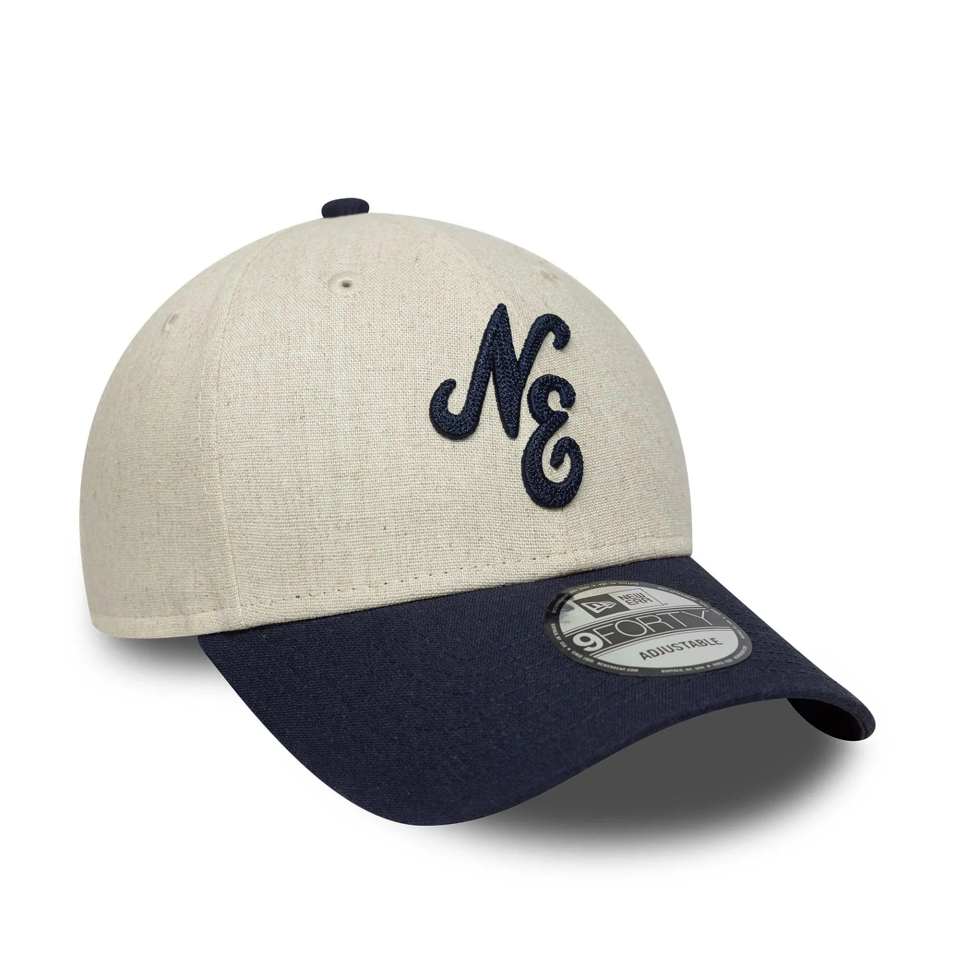 New Era Curved Caps New Era Linen Cream 9FORTY Adjustable Cap