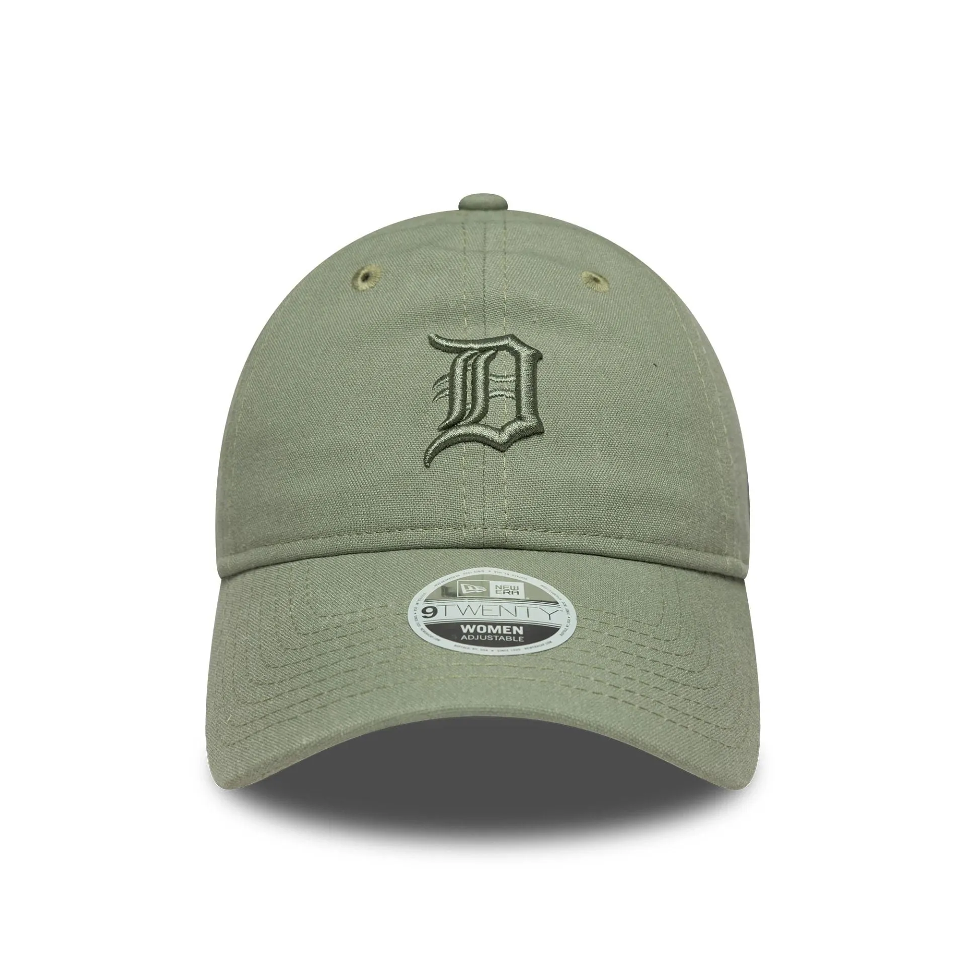 New Era Strapback Caps Detroit Tigers Womens MLB Linen Green 9TWENTY Adjustable Cap
