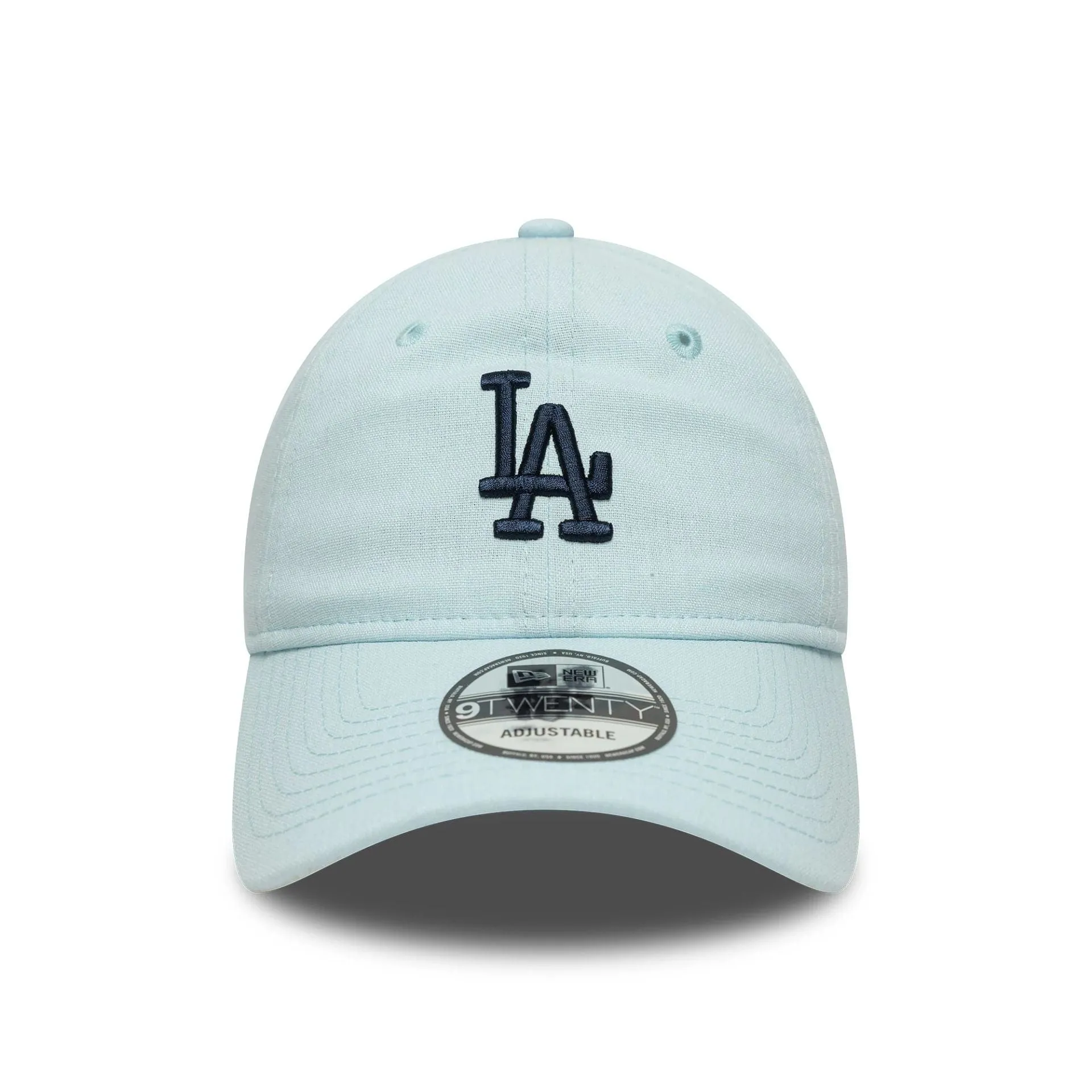 New Era Strapback Caps LA Dodgers MLB Linen Pastel Blue 9TWENTY Adjustable Cap