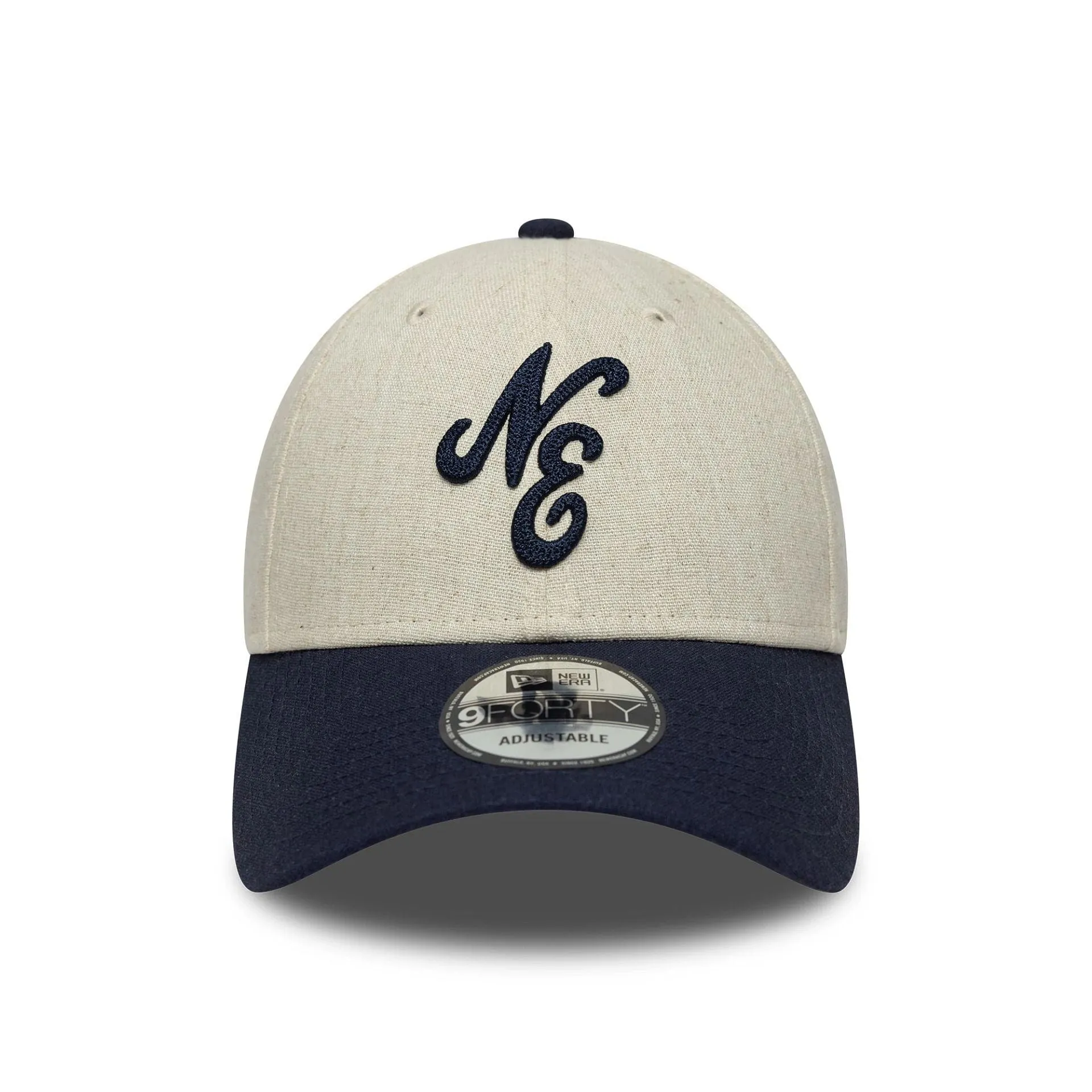 New Era Strapback Caps New Era Linen Cream 9FORTY Adjustable Cap