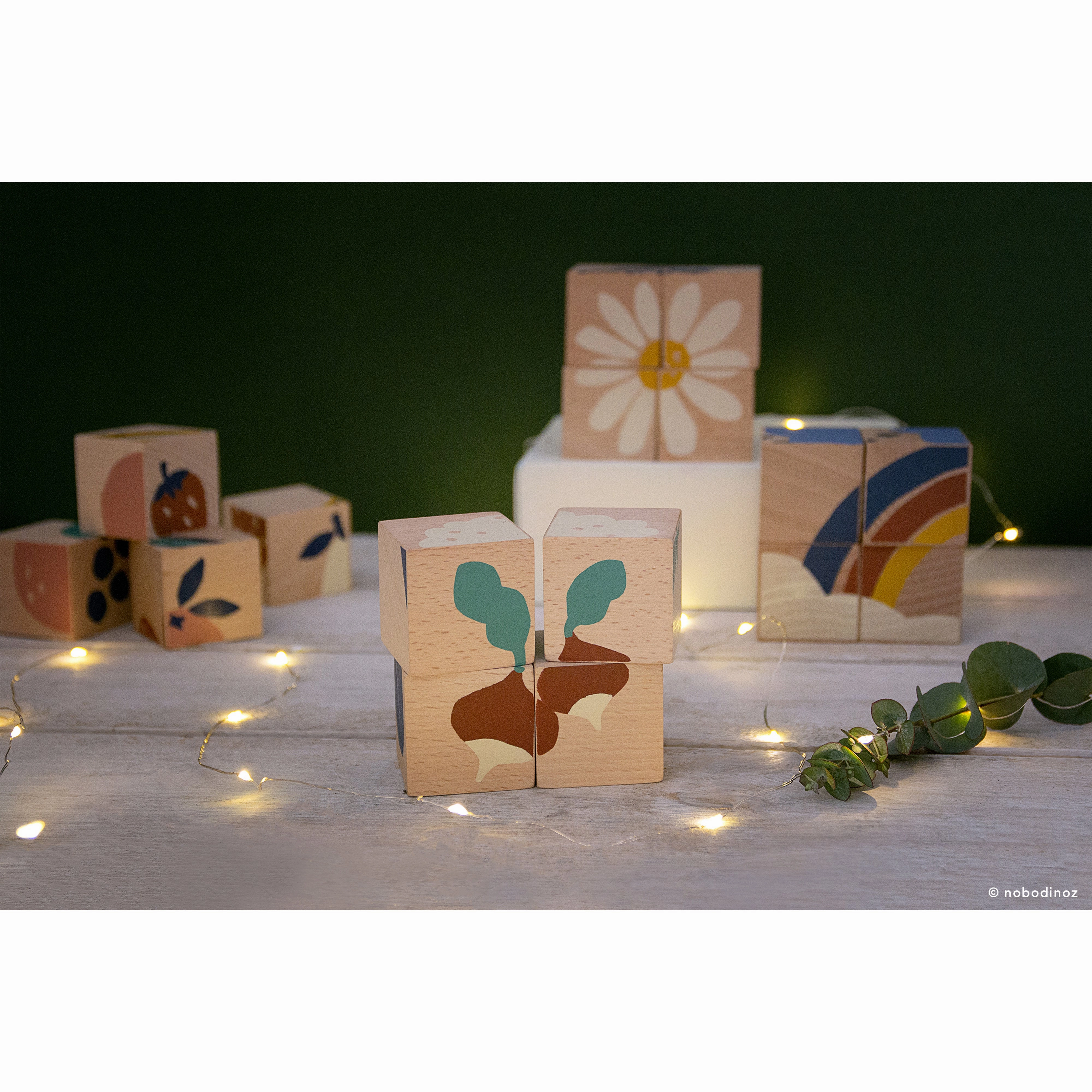 nobodinoz Fruits Wooden Cubes
