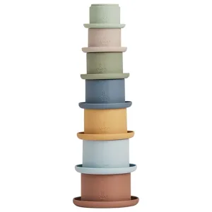 OYOY Tawa Silicone Stacking Cups Caramel / Blue