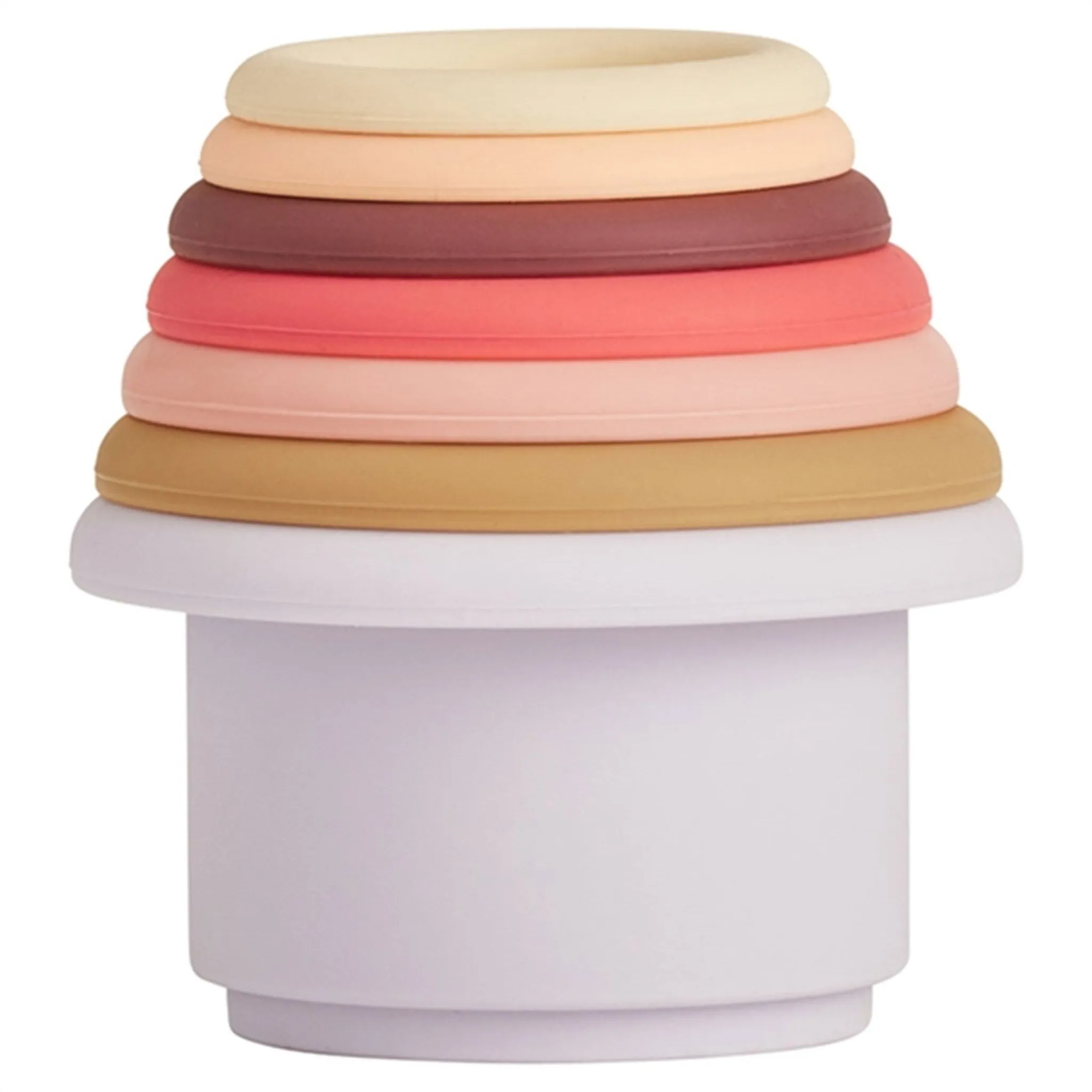 OYOY Tawa Silicone Stacking Cups Cherry Red / Vanilla