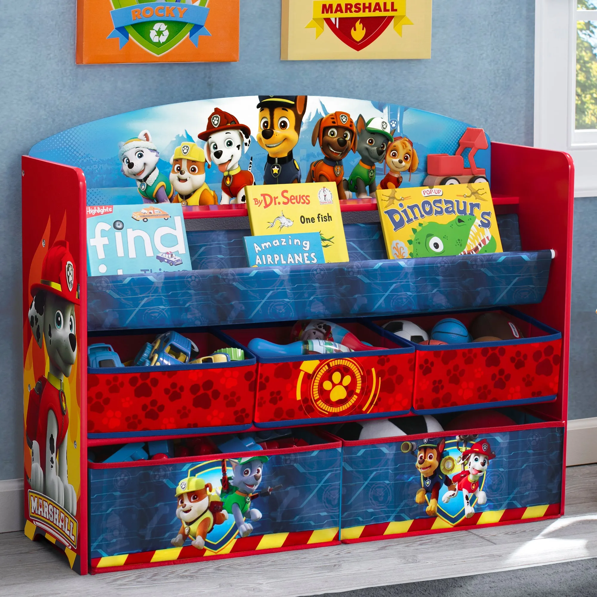 PAW Patrol Deluxe Book and Toy Organizer Babykids_Delta Children_Toy Storage & Bookshelves