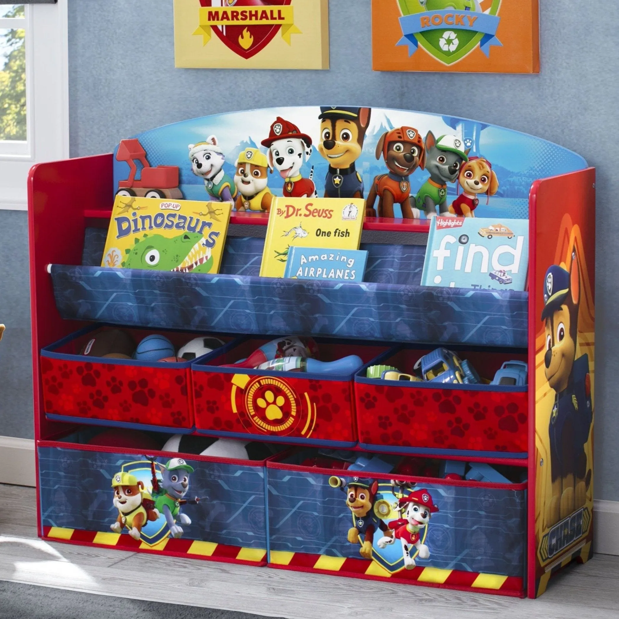 PAW Patrol Deluxe Book and Toy Organizer Babykids_Delta Children_Toy Storage & Bookshelves