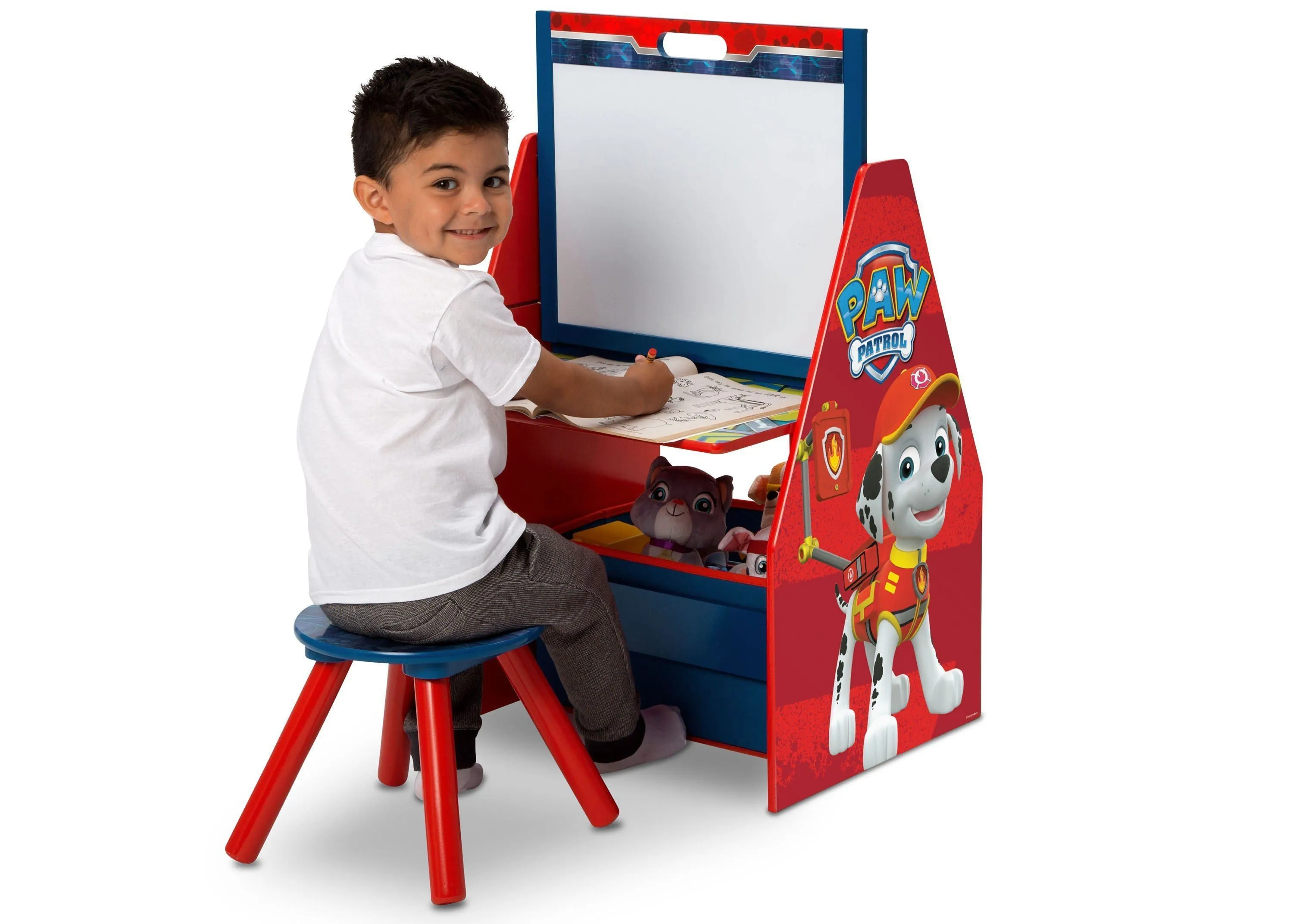 PAW Patrol Deluxe Kids Art Table - Easel, Desk, Stool, Toy Organizer Babykids_Delta Children_Toy Storage & Bookshelves