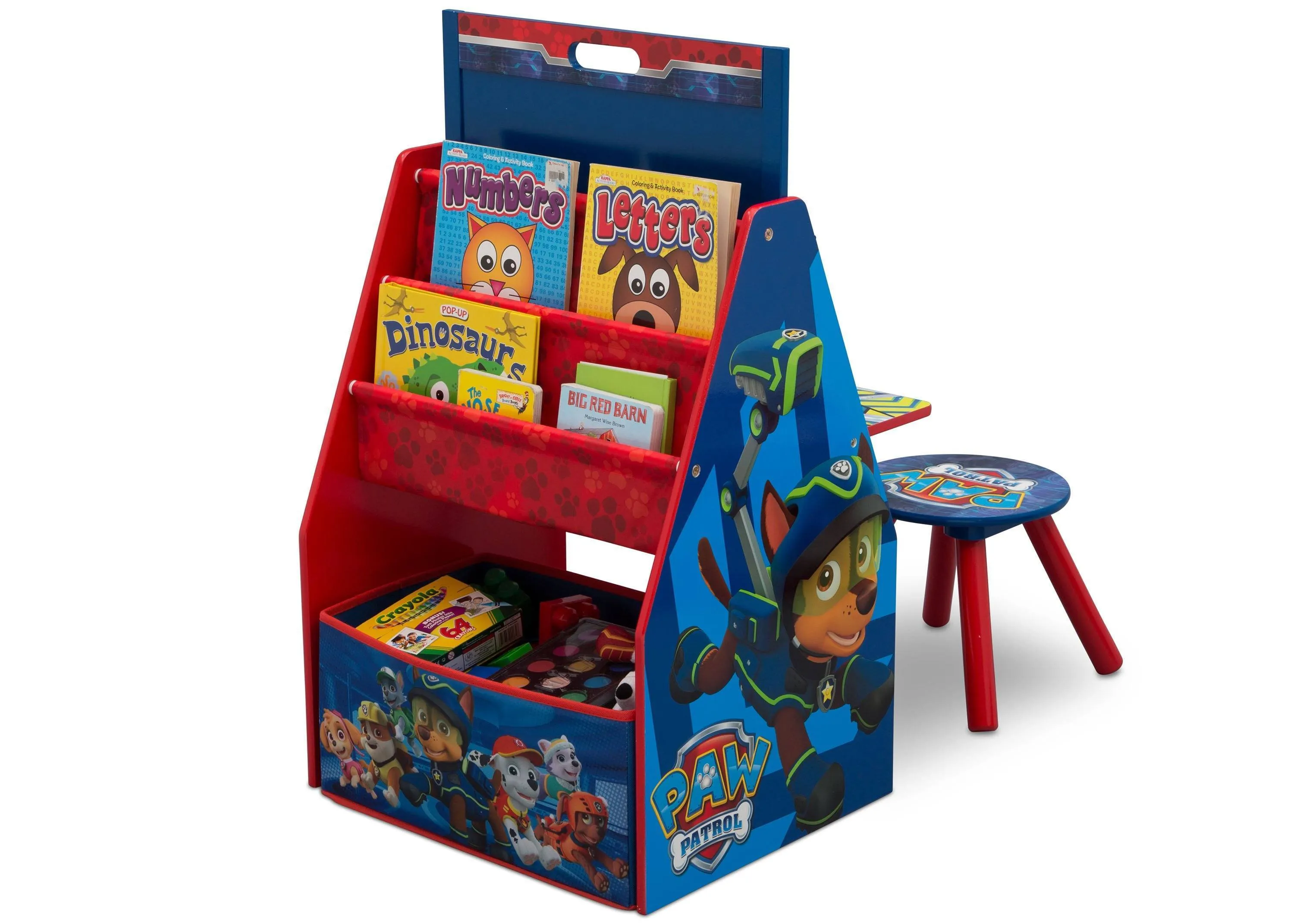 PAW Patrol Deluxe Kids Art Table - Easel, Desk, Stool, Toy Organizer Babykids_Delta Children_Toy Storage & Bookshelves