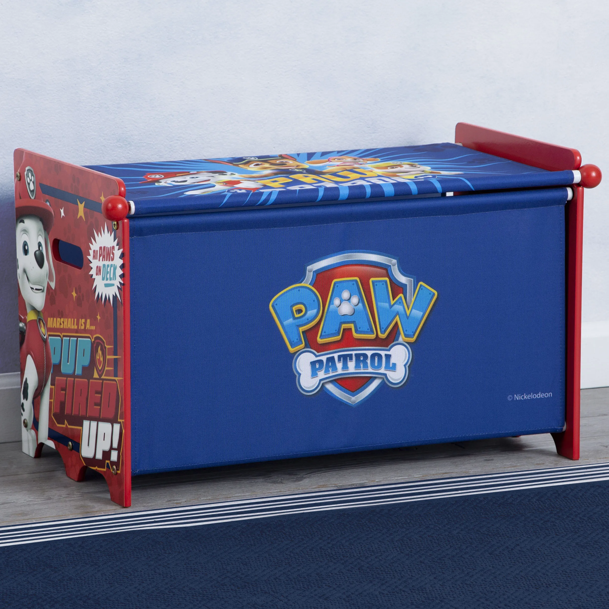 PAW Patrol Toy Box Toy Box with Retractable Fabric Top Babykids_Delta Children_Toy Storage & Bookshelves