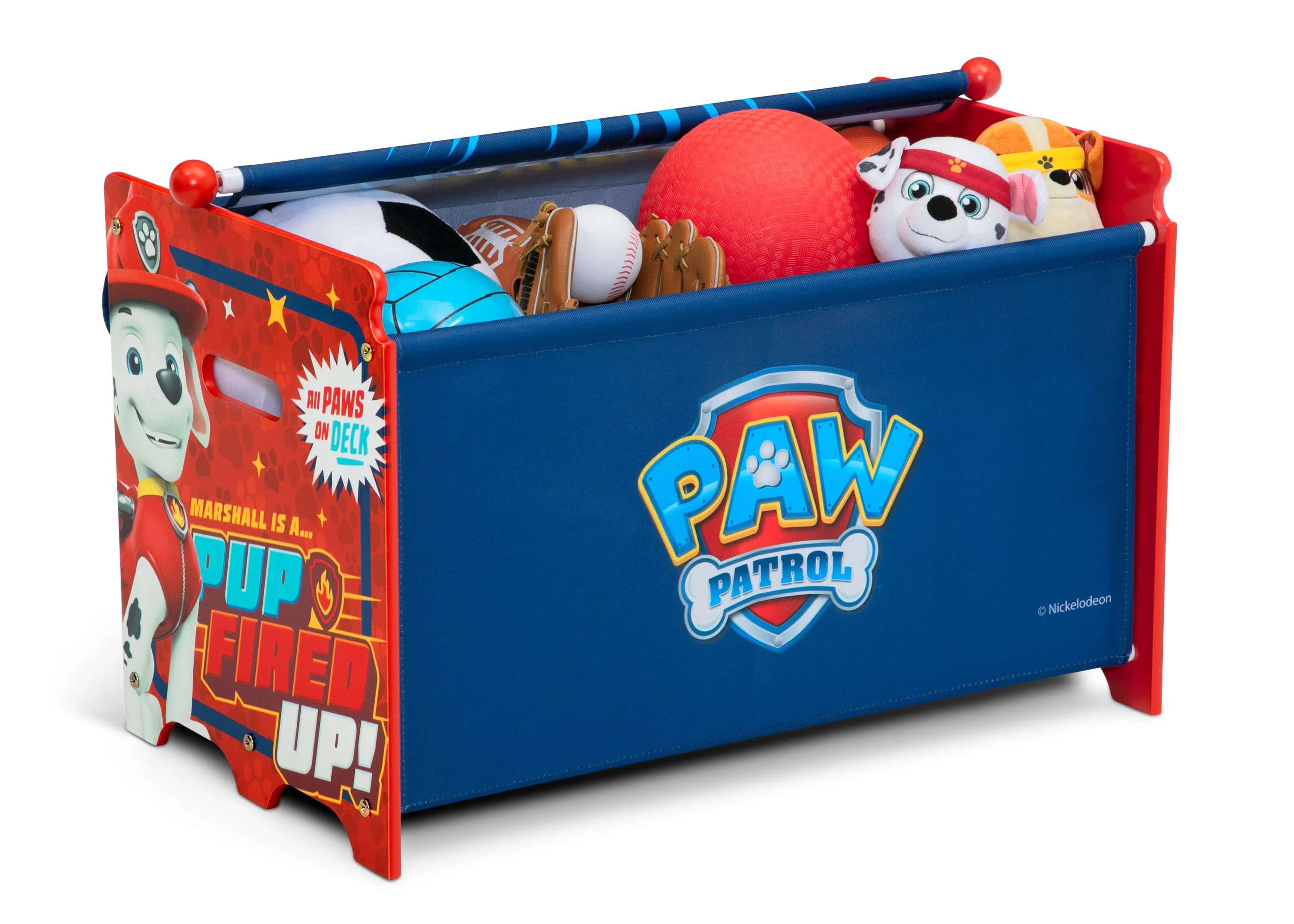 PAW Patrol Toy Box Toy Box with Retractable Fabric Top Babykids_Delta Children_Toy Storage & Bookshelves