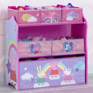 Peppa Pig 6 Bin Design and Store Toy Organizer Babykids_Delta Children_Toy Storage & Bookshelves