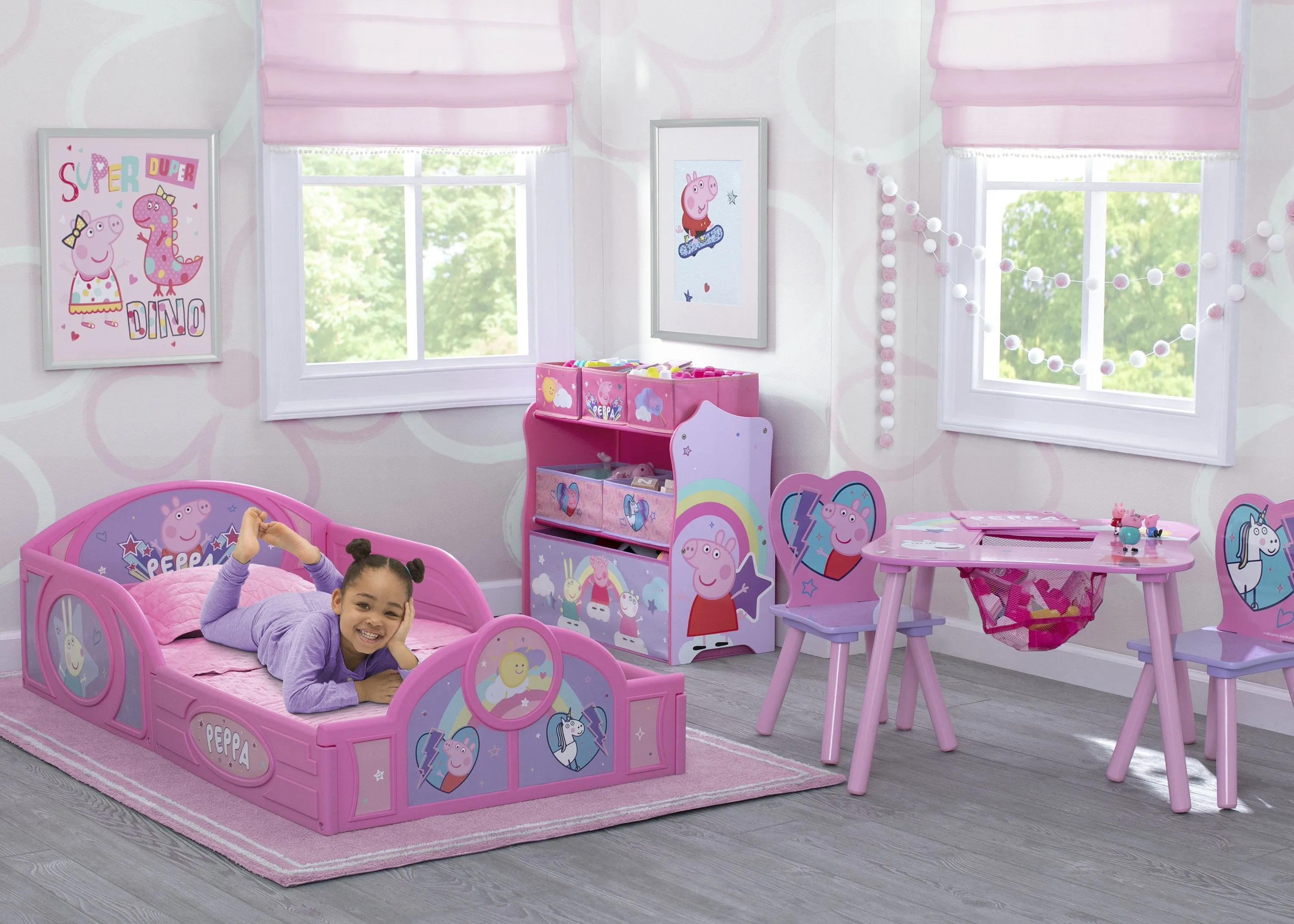 Peppa Pig 6 Bin Design and Store Toy Organizer Babykids_Delta Children_Toy Storage & Bookshelves