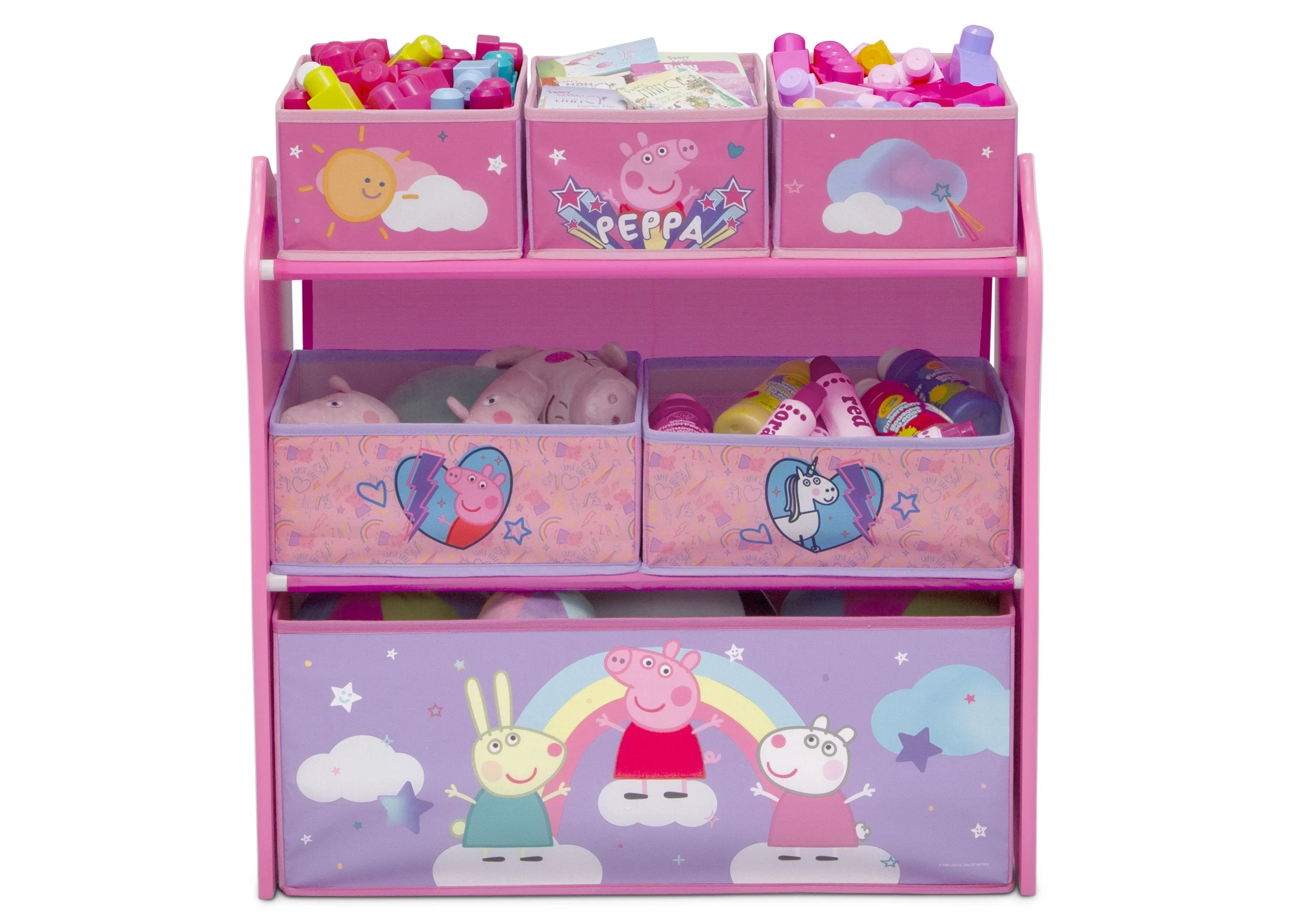 Peppa Pig 6 Bin Design and Store Toy Organizer Babykids_Delta Children_Toy Storage & Bookshelves