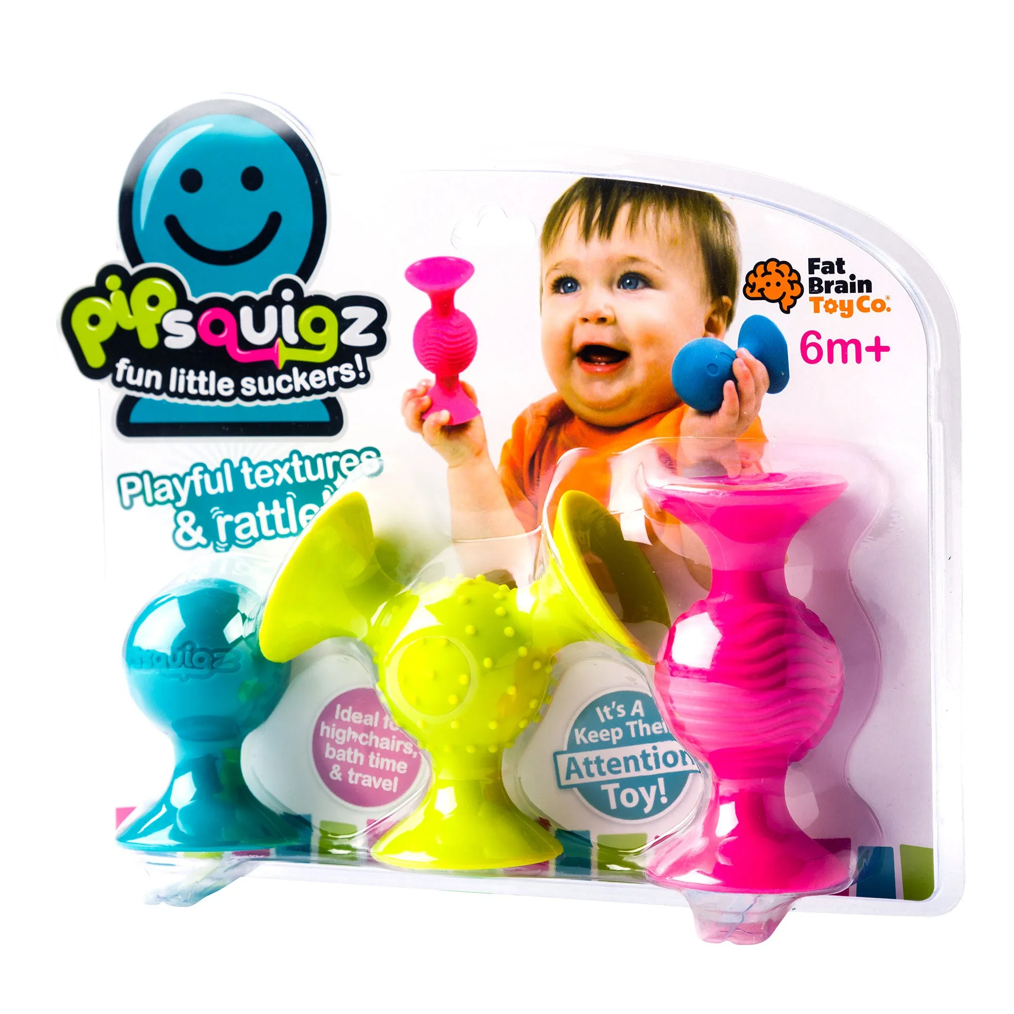 PipSquigz Large Suction Rattles Babykids_Fat Brain_Toys