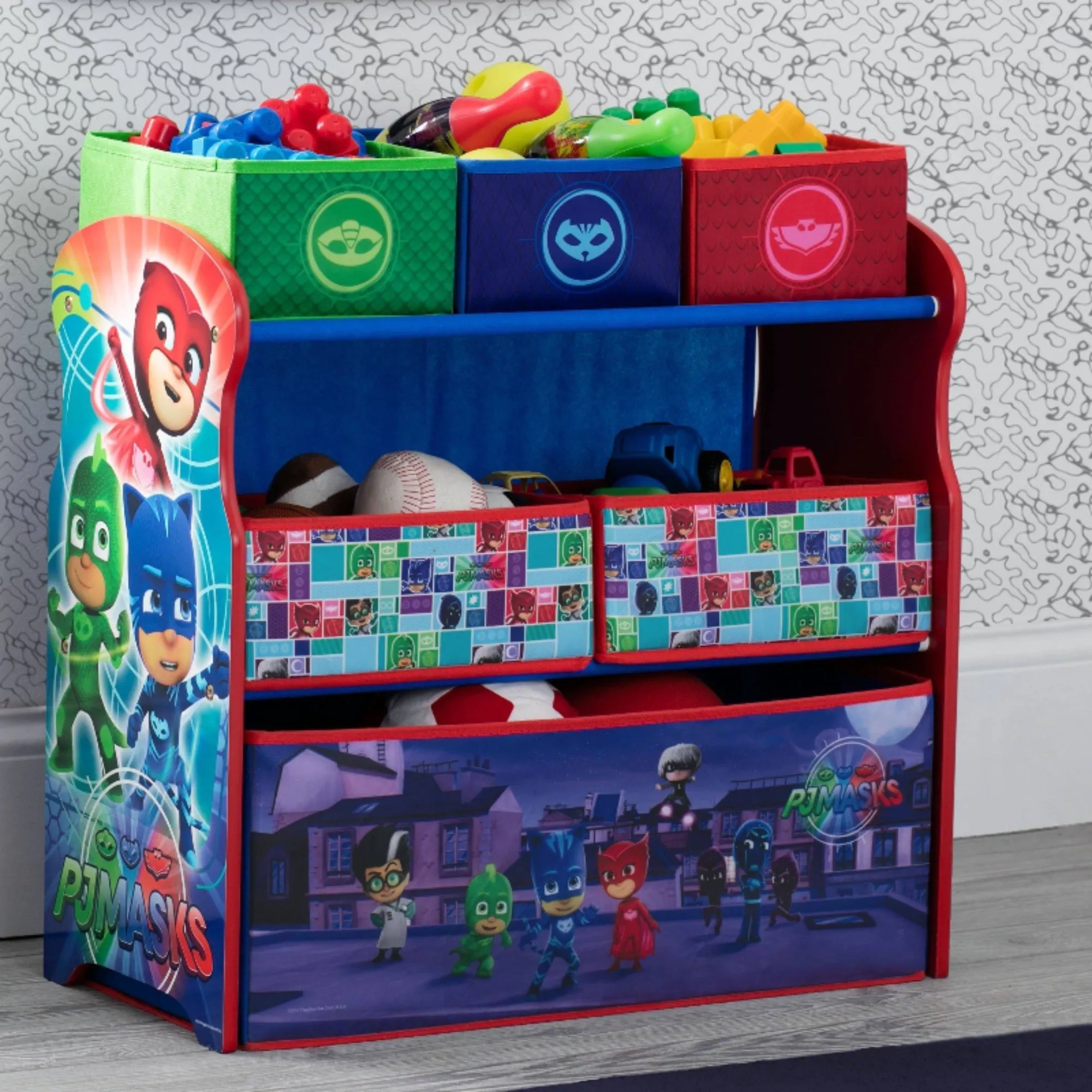 PJ Masks Multi-Bin Toy Organizer Babykids_Delta Children_Toy Storage & Bookshelves