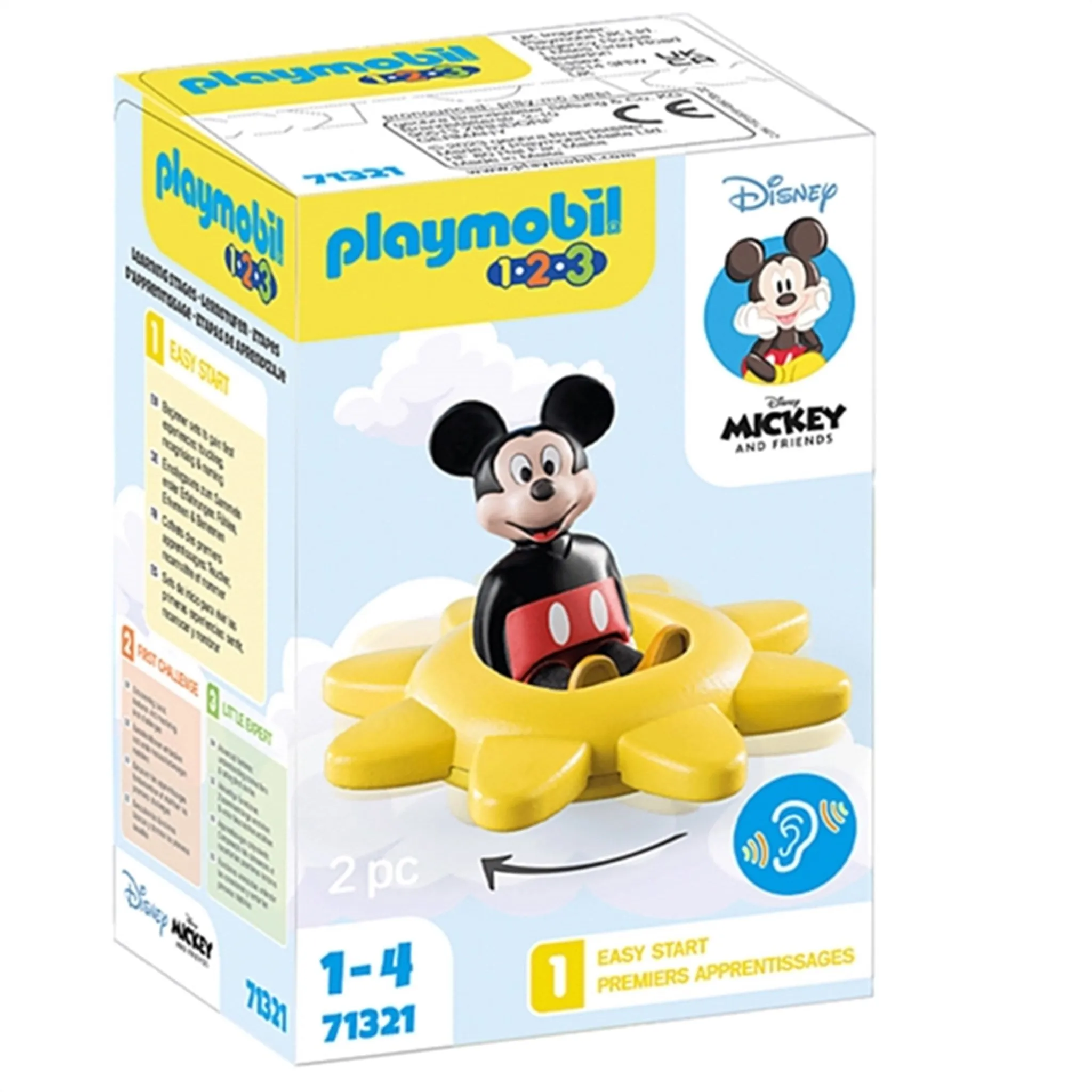 Playmobil 1.2.3 & Disney - Mickey's Spinning Sun with Rattle Feature
