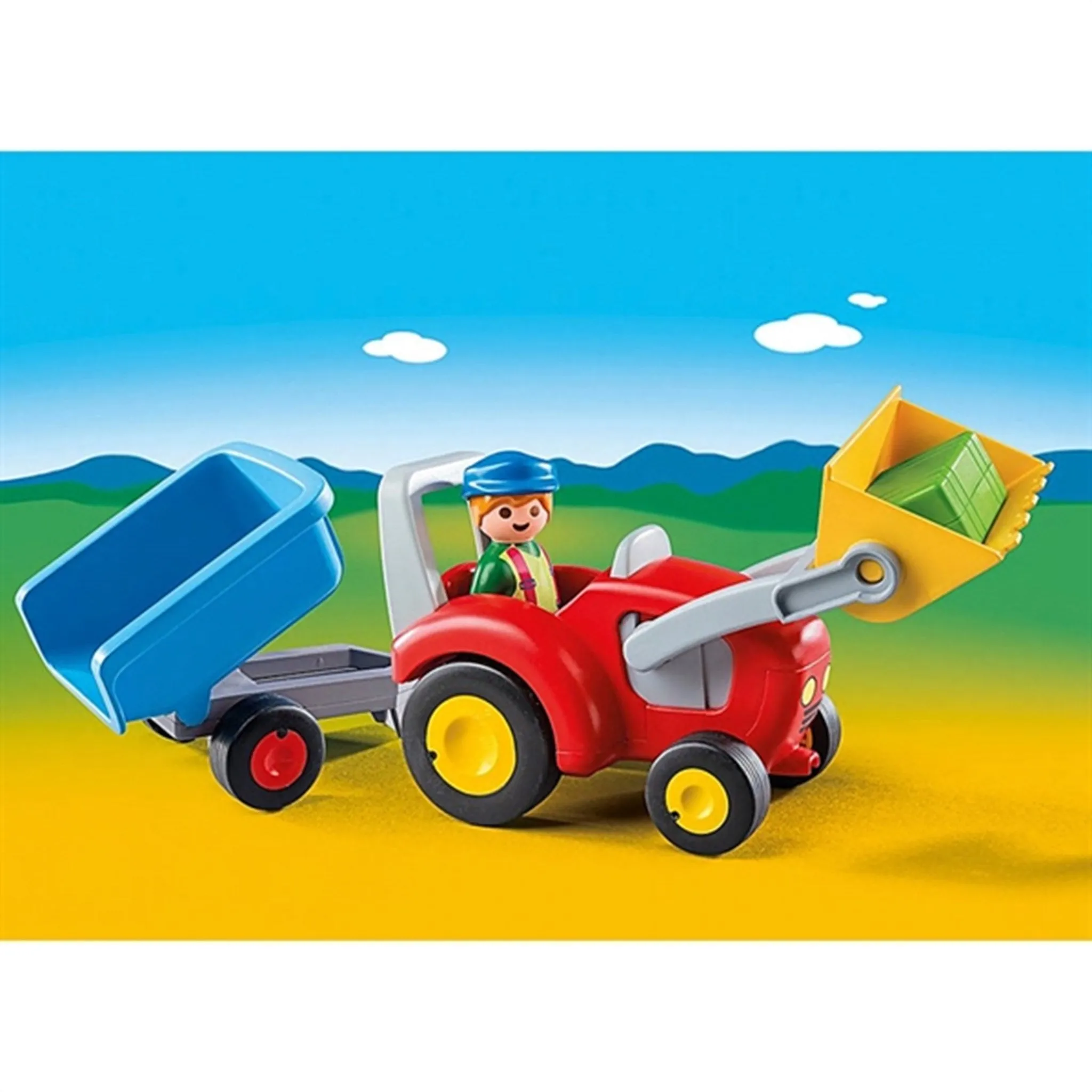 Playmobil 1.2.3 Tractor with Trailer