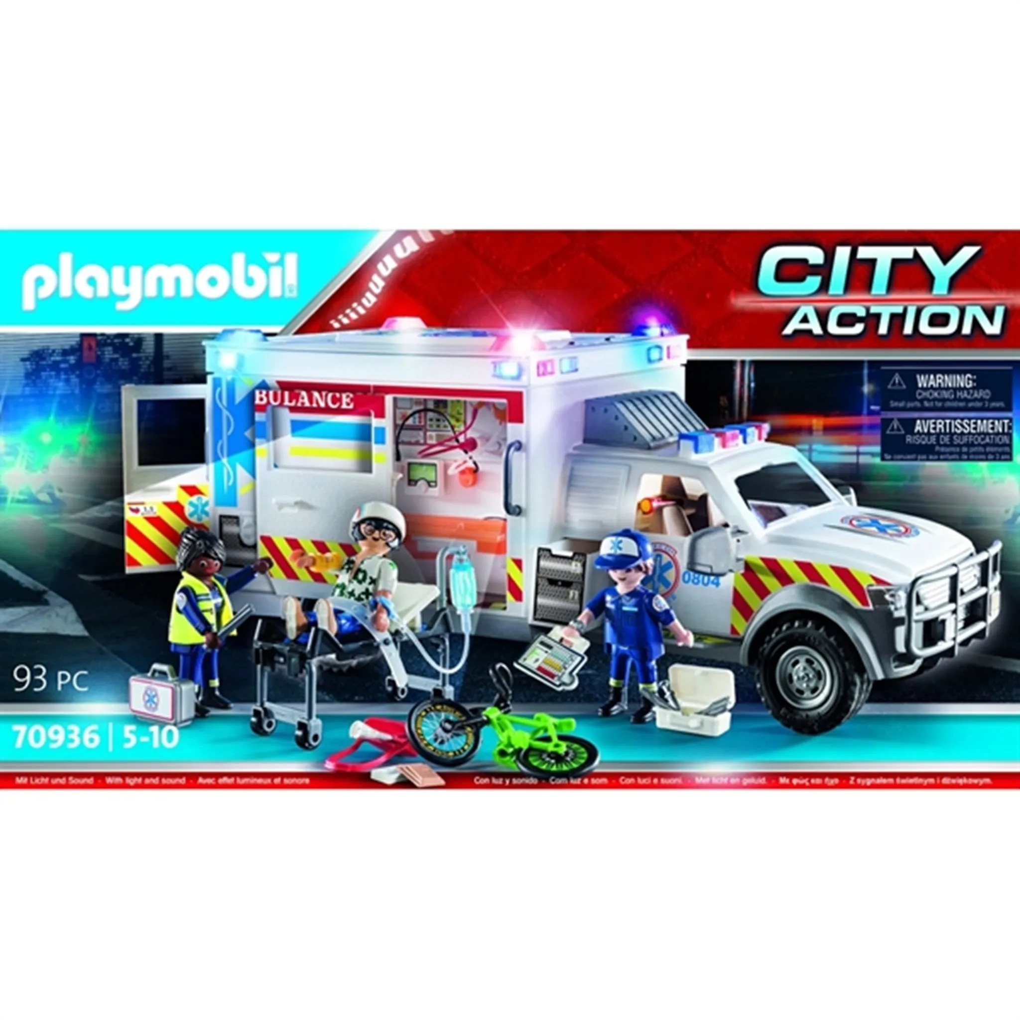 Playmobil City Action - US Ambulance with Lights and Sound