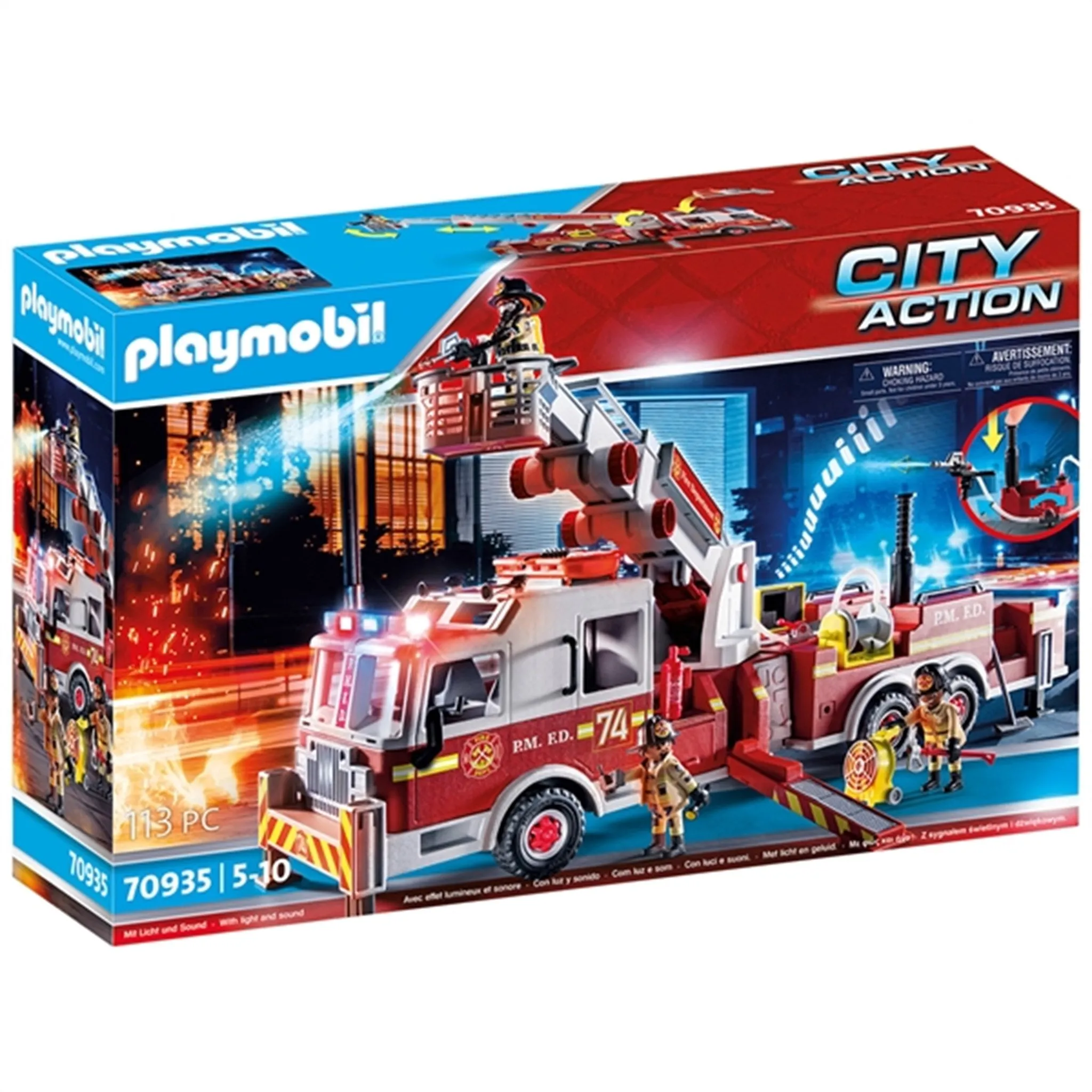 Playmobil City Action - US Fire Engine with Tower Ladder