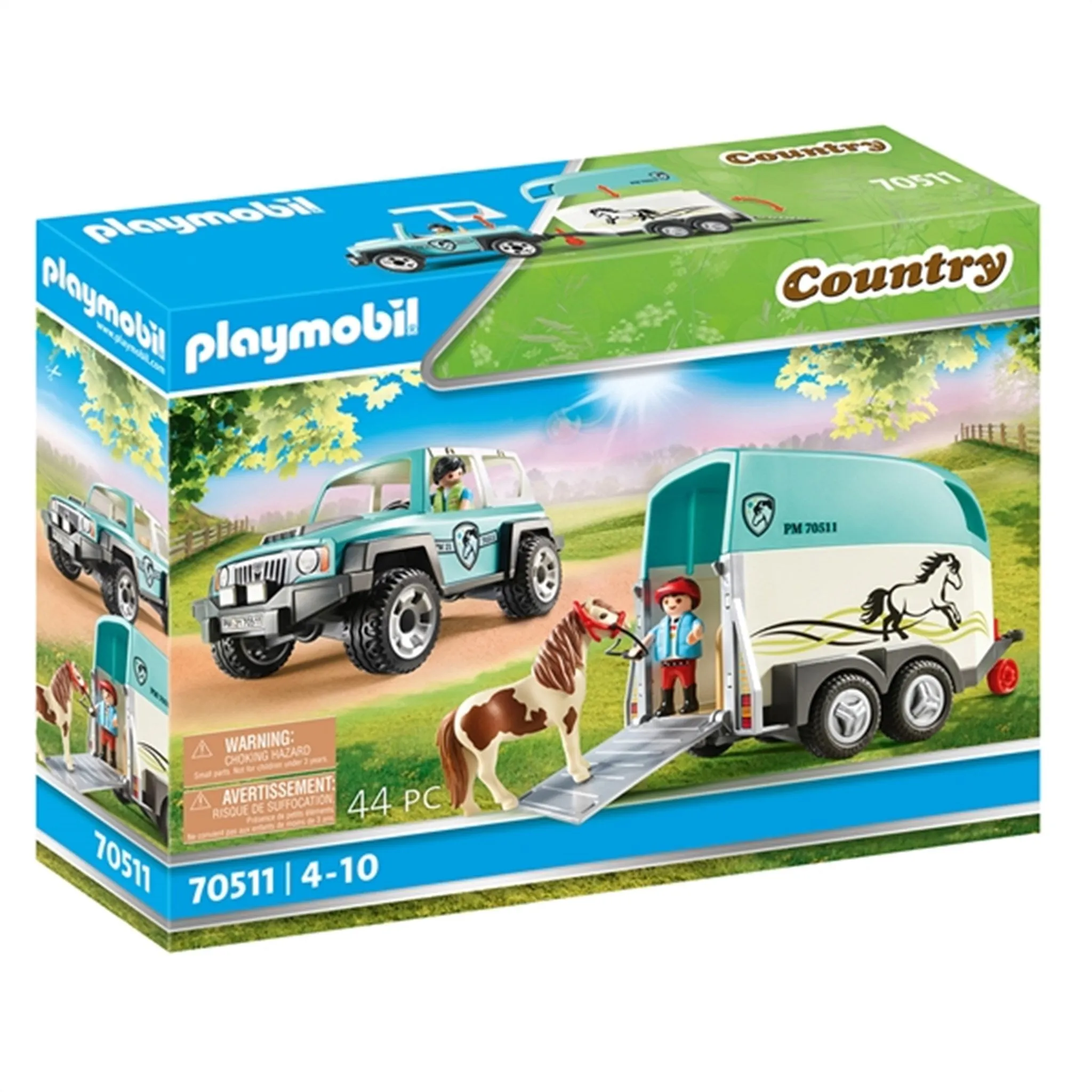 Playmobil Country - Car with Pony Trailer