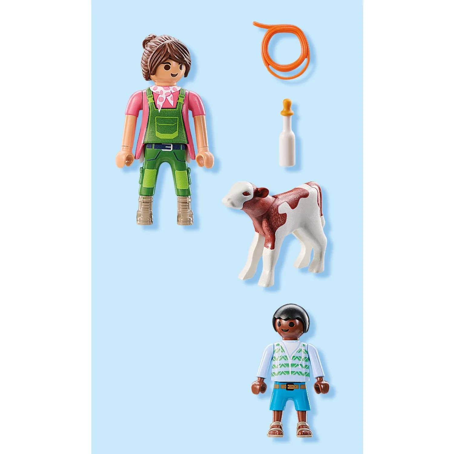 Playmobil Farmer With Calf
