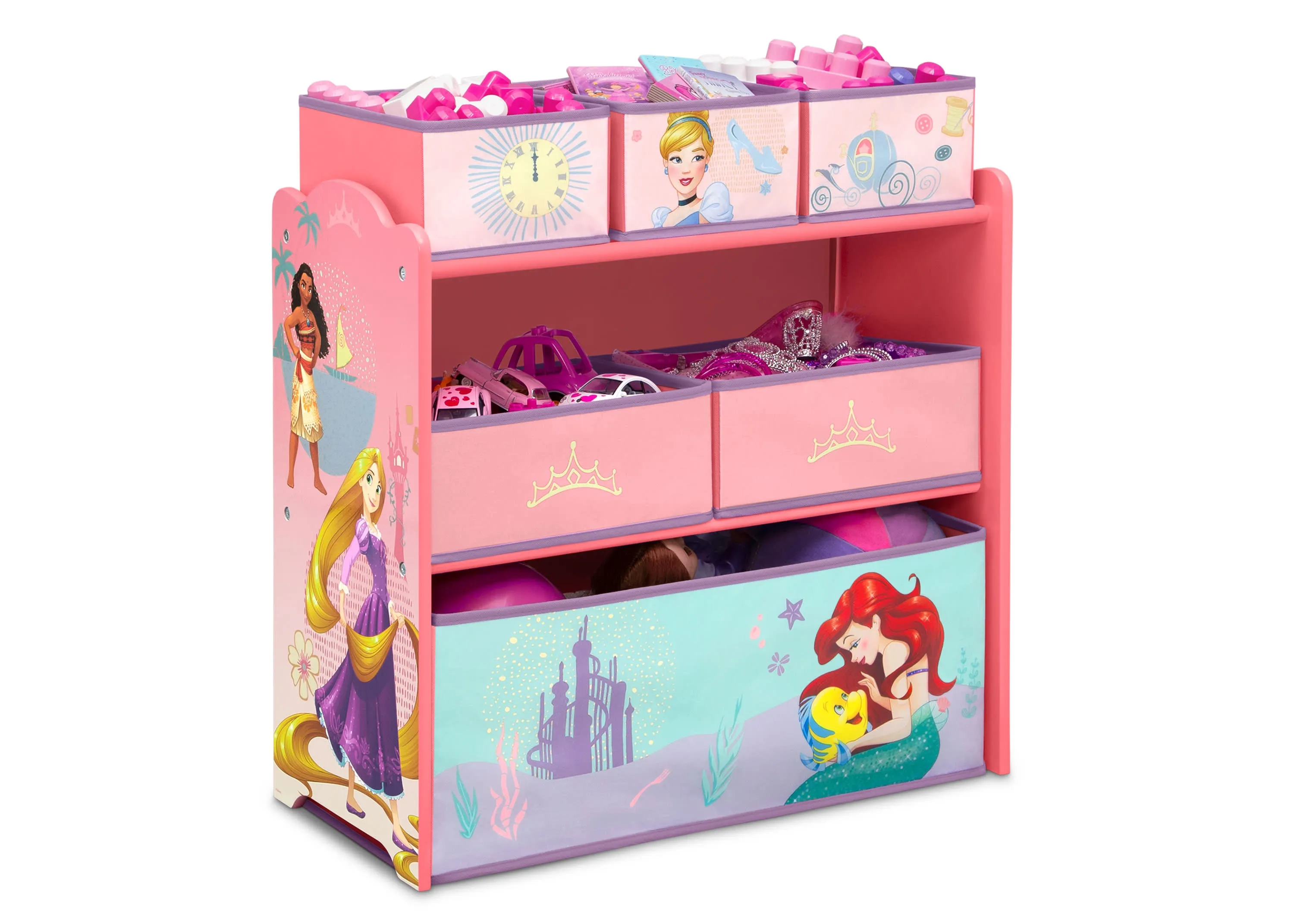 Princess 6 Bin Design and Store Toy Organizer Babykids_Delta Children_Toy Storage & Bookshelves