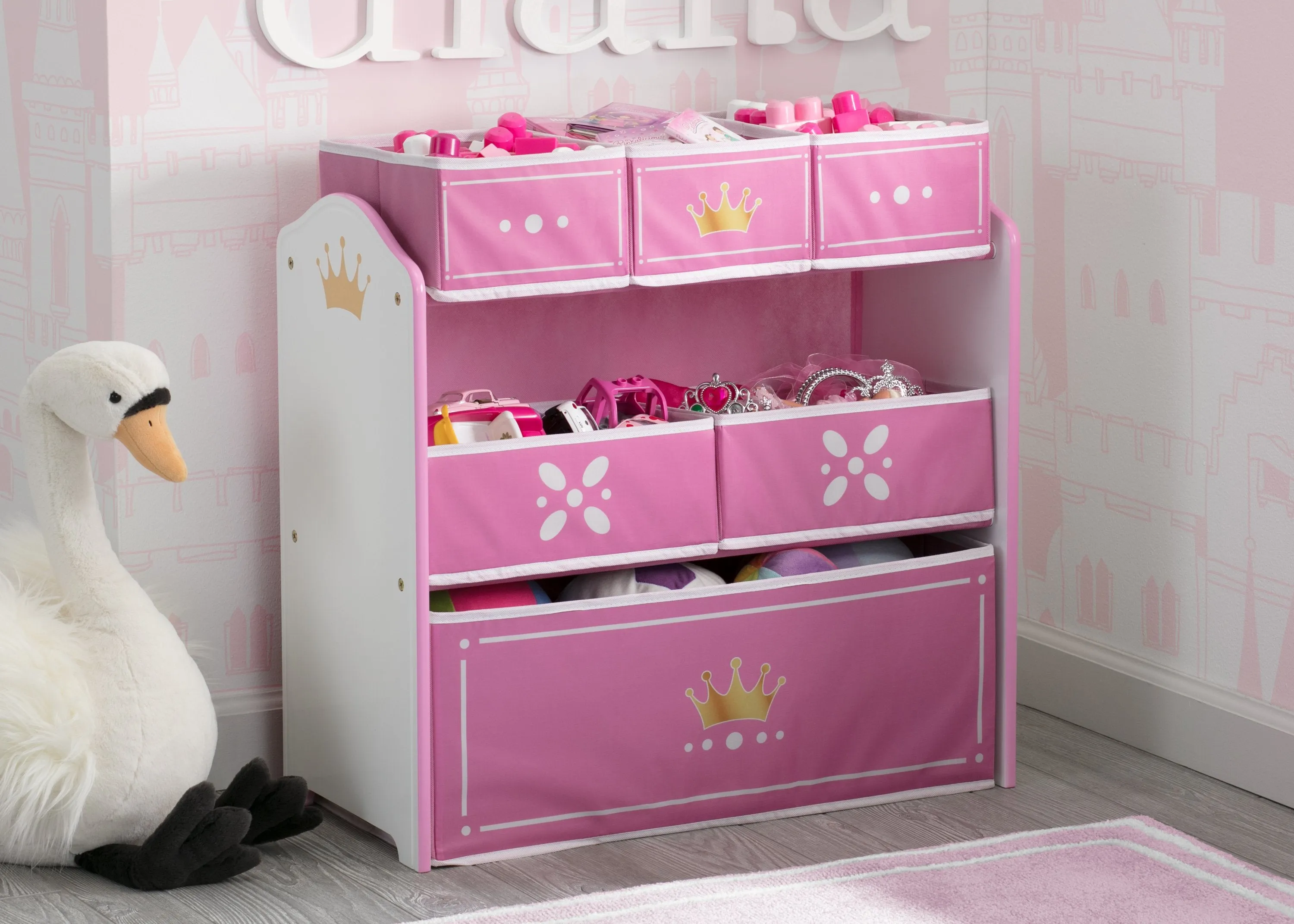 Princess Crown Multi-Bin Toy Organizer Babykids_Delta Children_Toy Storage & Bookshelves