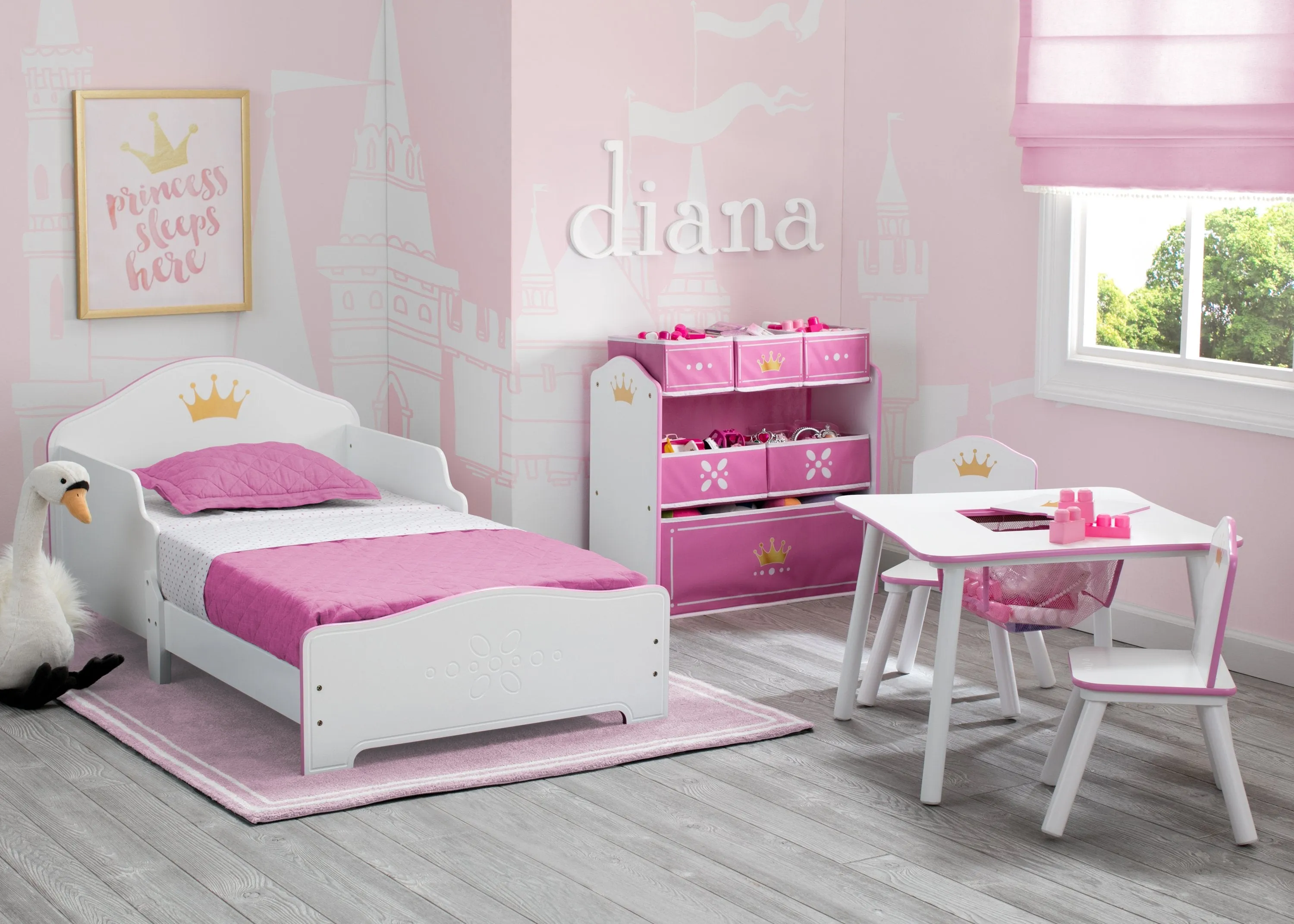 Princess Crown Multi-Bin Toy Organizer Babykids_Delta Children_Toy Storage & Bookshelves