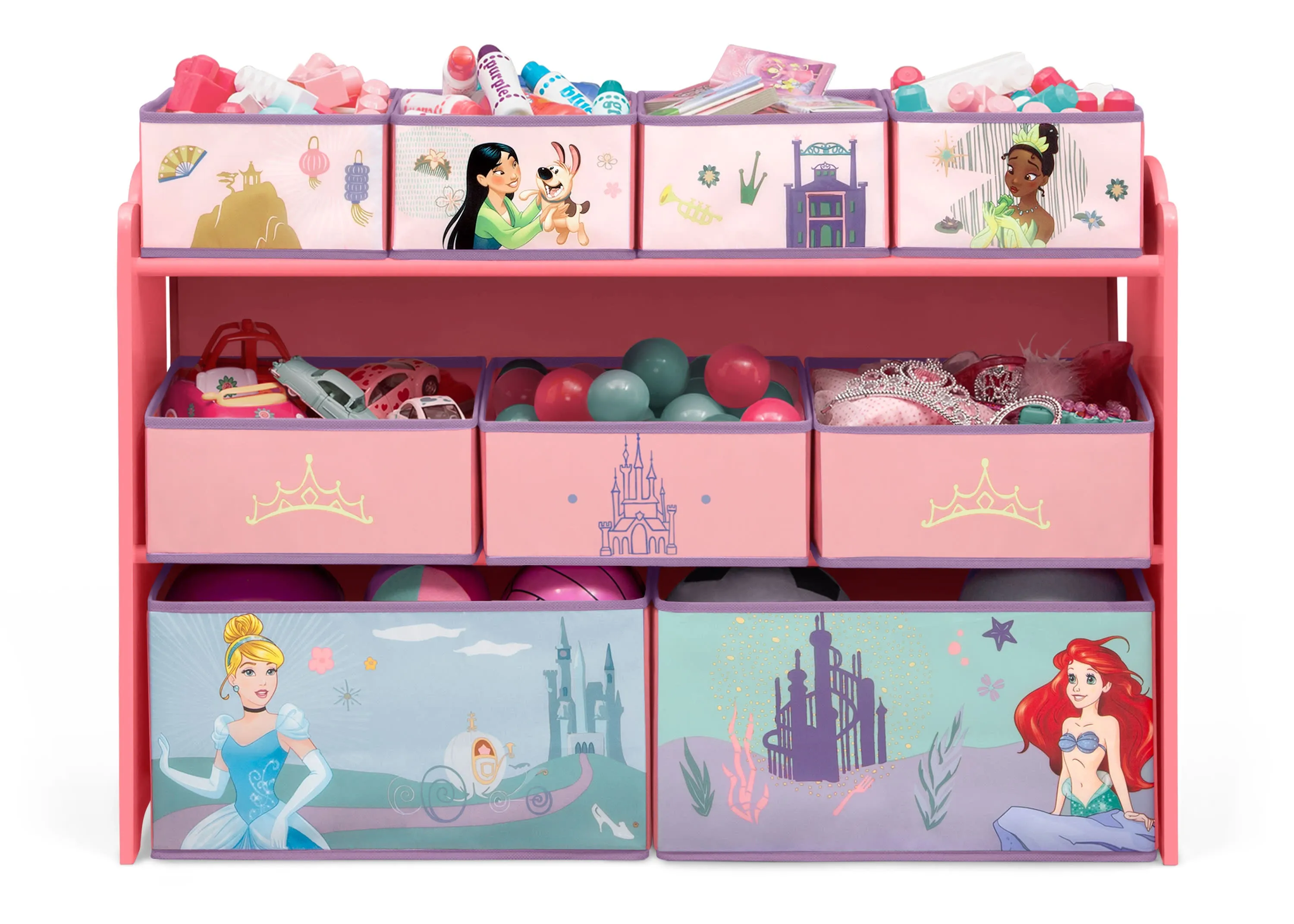 Princess Deluxe 9 Bin Design and Store Toy Organizer Babykids_Delta Children_Toy Storage & Bookshelves