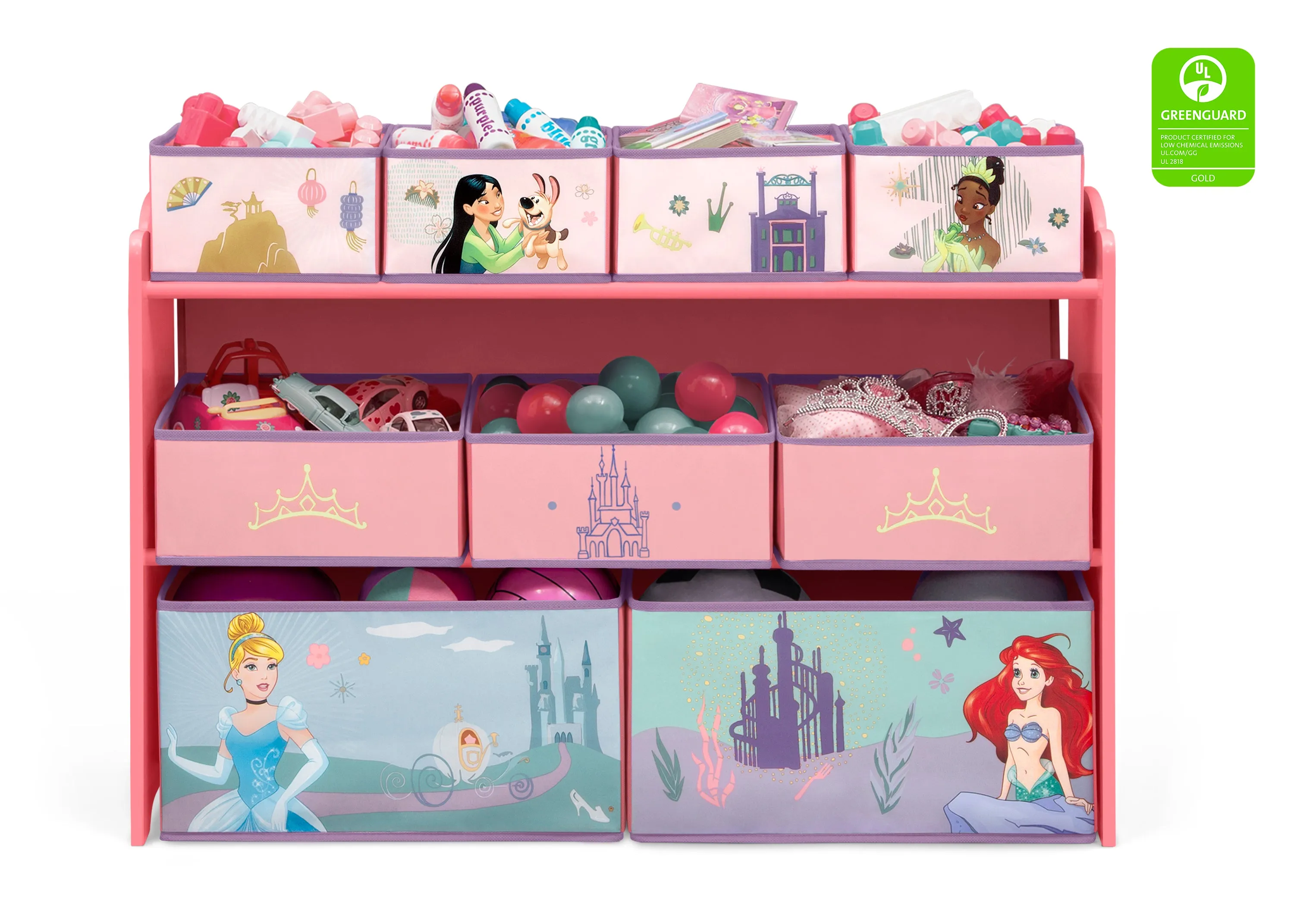 Princess Deluxe 9 Bin Design and Store Toy Organizer Babykids_Delta Children_Toy Storage & Bookshelves