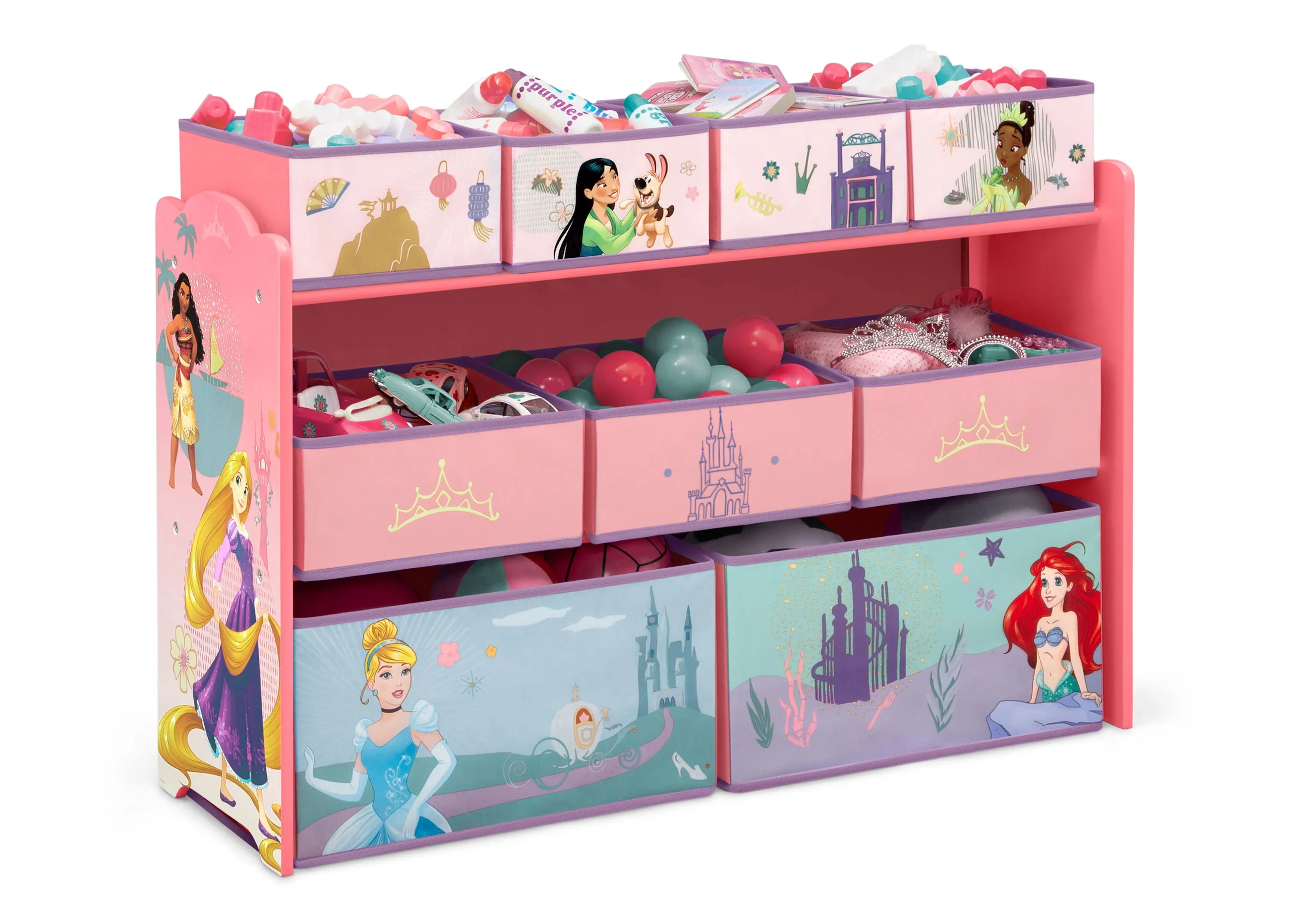 Princess Deluxe 9 Bin Design and Store Toy Organizer Babykids_Delta Children_Toy Storage & Bookshelves