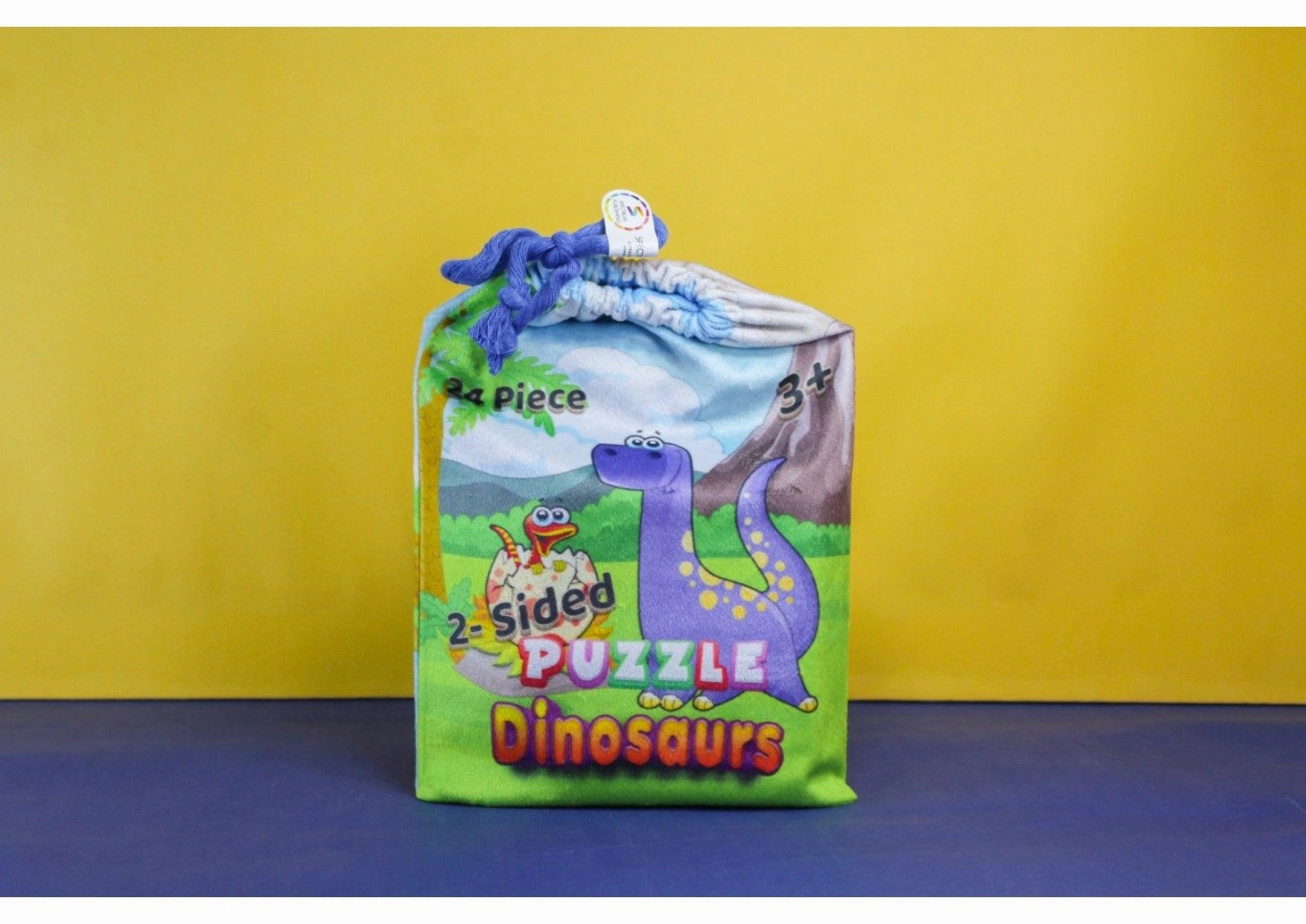 puzzle bag - happy dinosaurs
