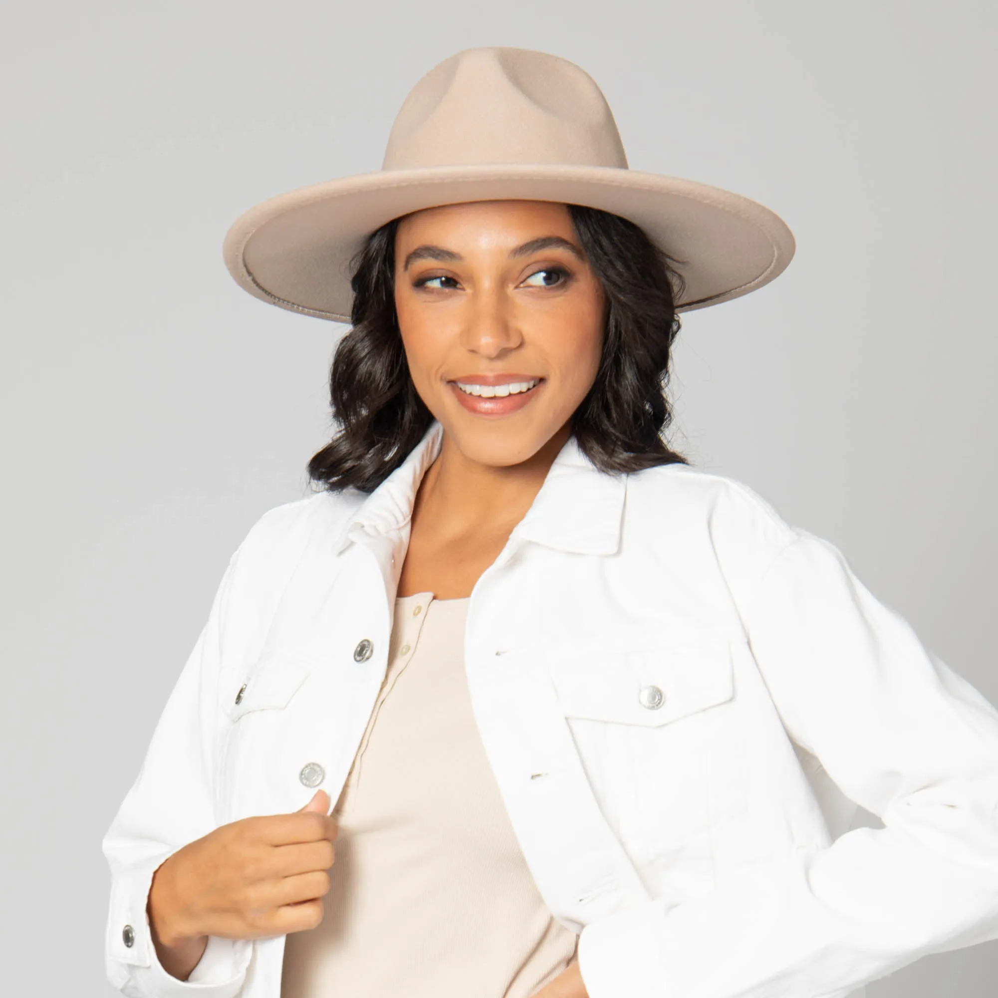 San Diego Hat Company Womens Fedoras Beverly - Pinch Crown Fedora with Western Buckle