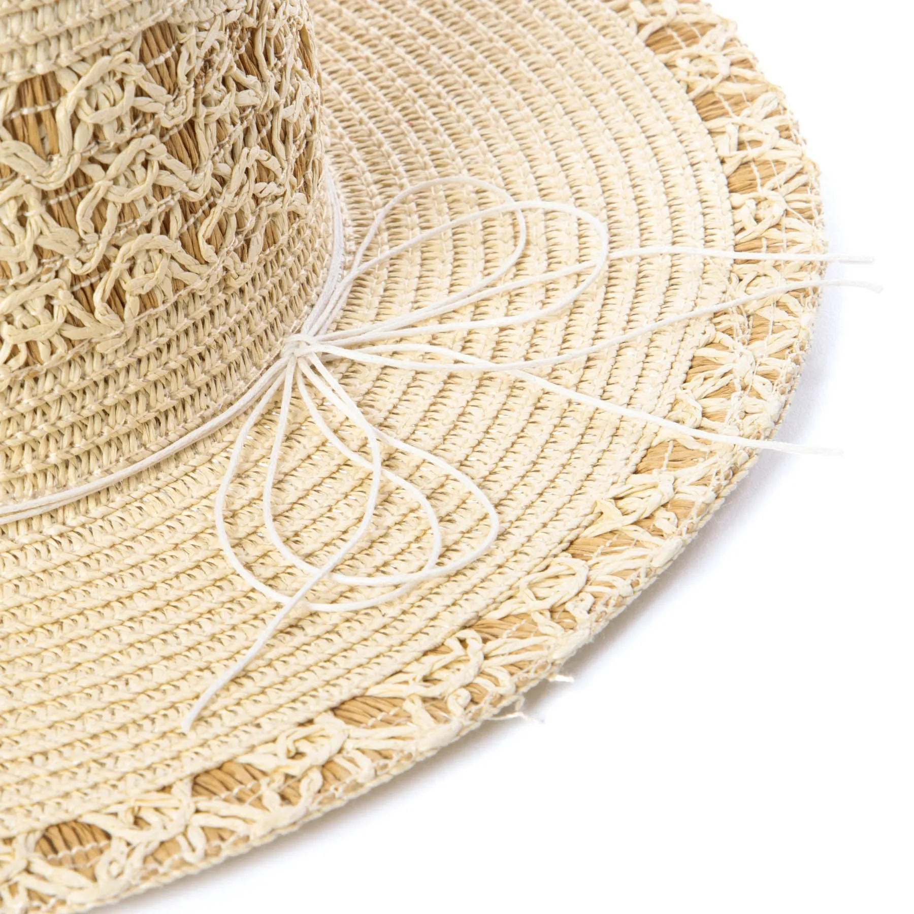 San Diego Hat Company Womens Fedoras Blanca - Ultrabraid Fedora with Seashell Trim
