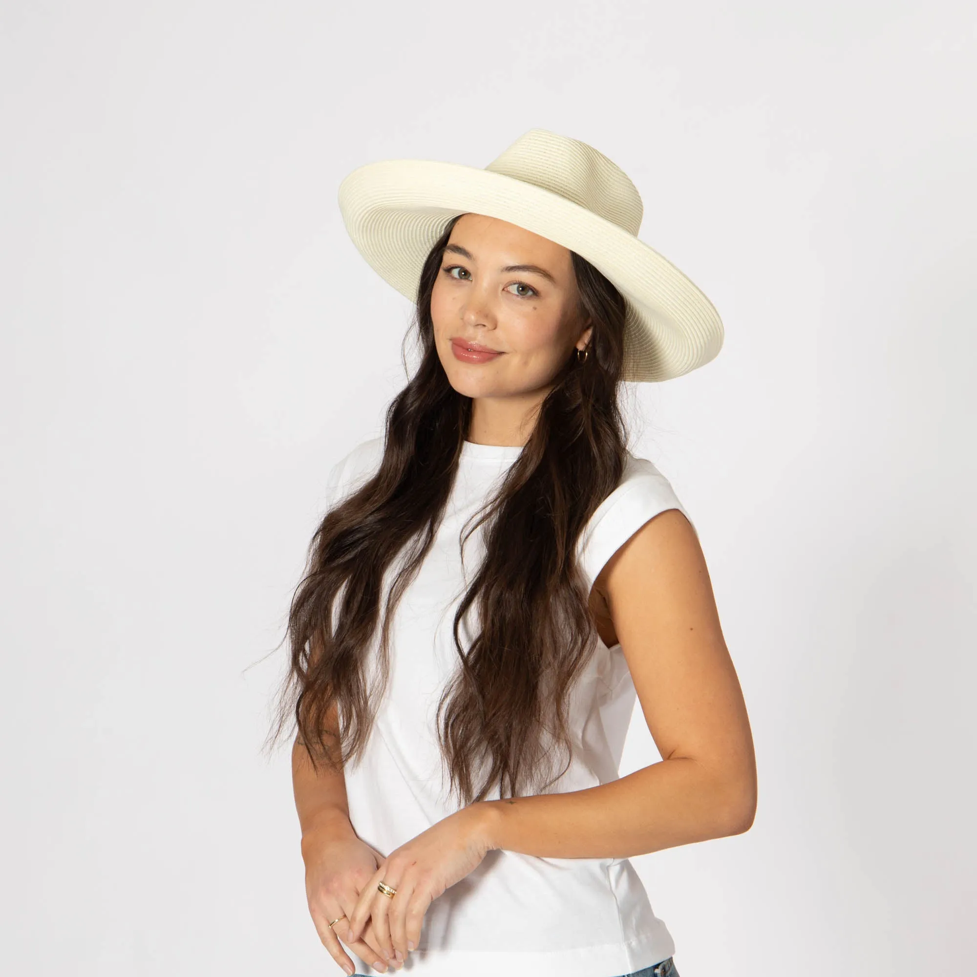 San Diego Hat Company Womens Fedoras Camila - Ultrabraid Kettle Brim Fedora