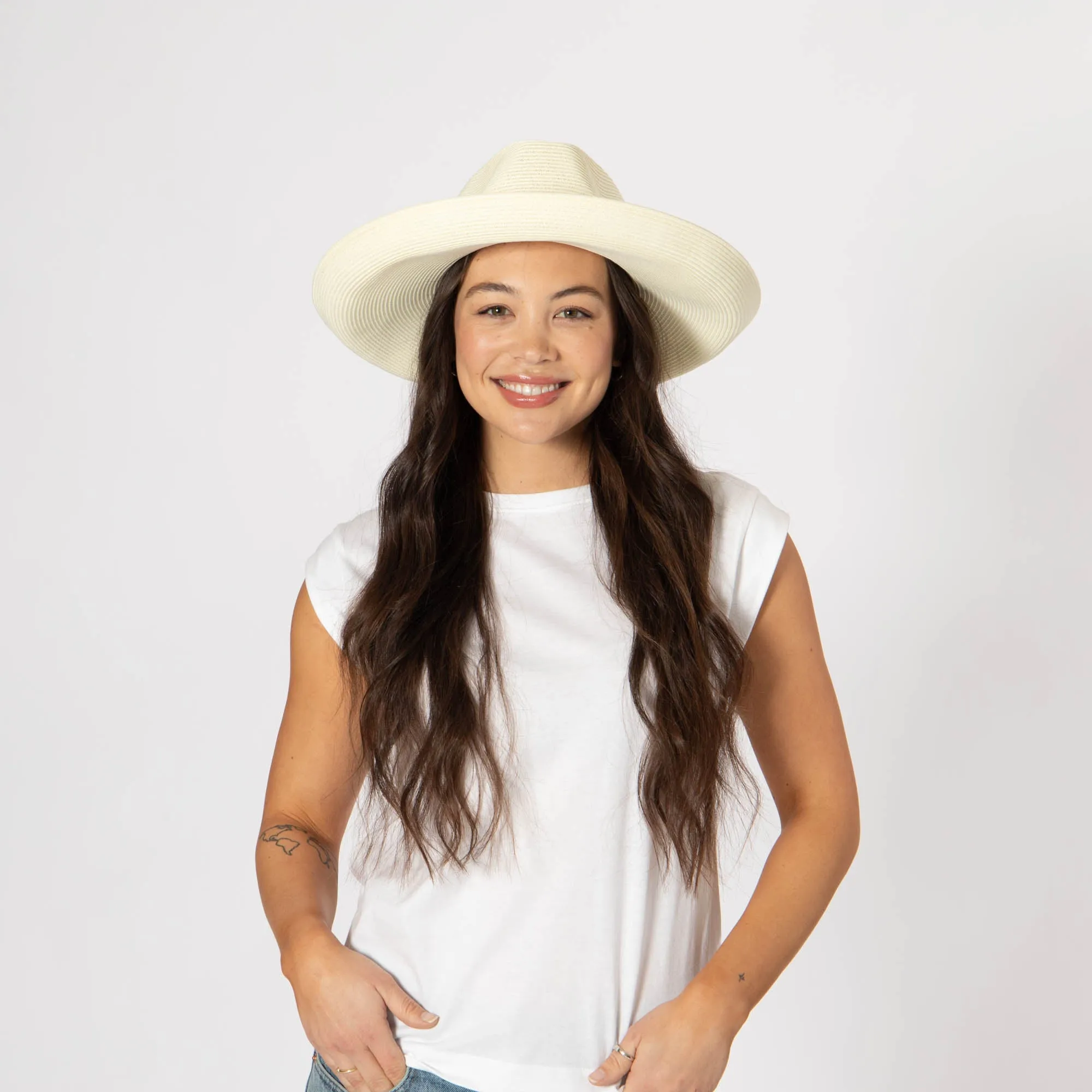 San Diego Hat Company Womens Fedoras Camila - Ultrabraid Kettle Brim Fedora