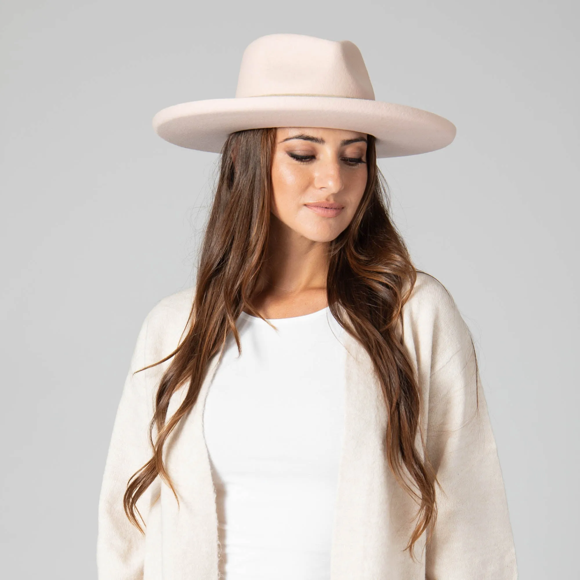 San Diego Hat Company Womens Fedoras City Stroll Wool Felt Stiff Rolled Brim Fedora