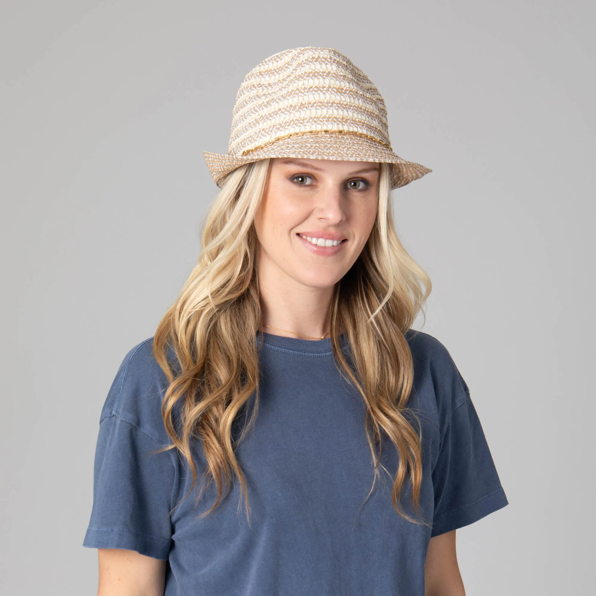 San Diego Hat Company Womens Fedoras Cordelia Women's Stingy Brim Fedora