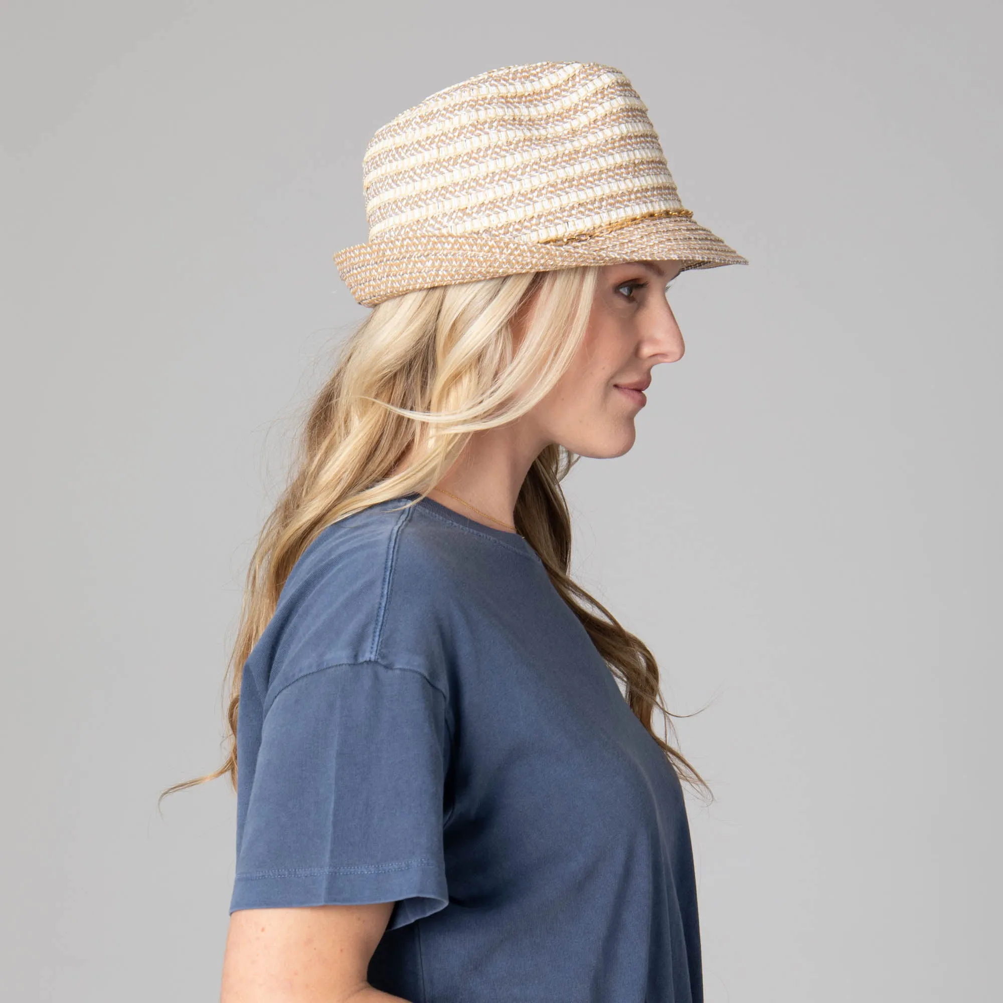 San Diego Hat Company Womens Fedoras Cordelia Women's Stingy Brim Fedora