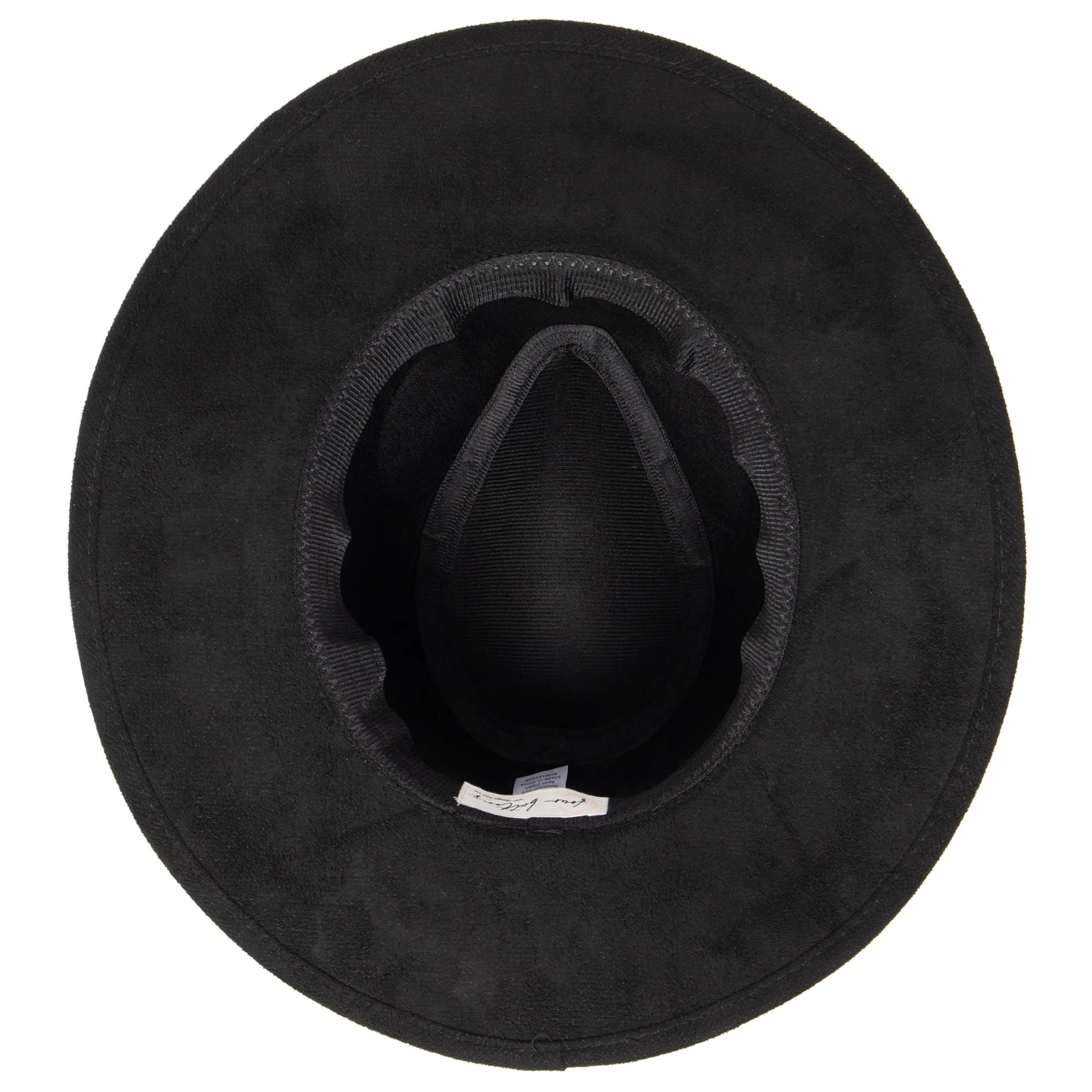 San Diego Hat Company Womens Fedoras Cut & Sew Faux Suede Floppy Fedora Wrapped Back Knot Trim