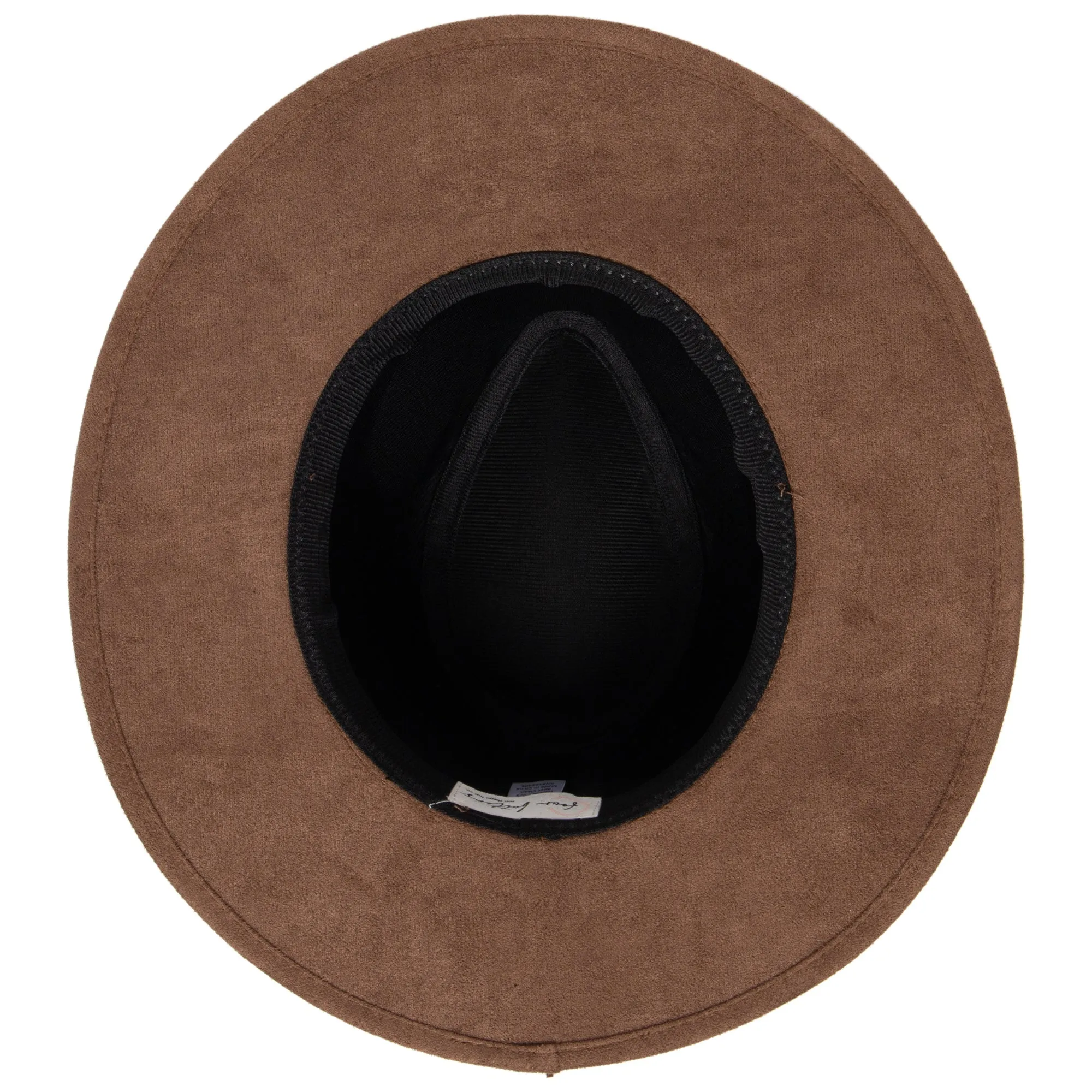 San Diego Hat Company Womens Fedoras Cut & Sew Faux Suede Floppy Fedora Wrapped Back Knot Trim
