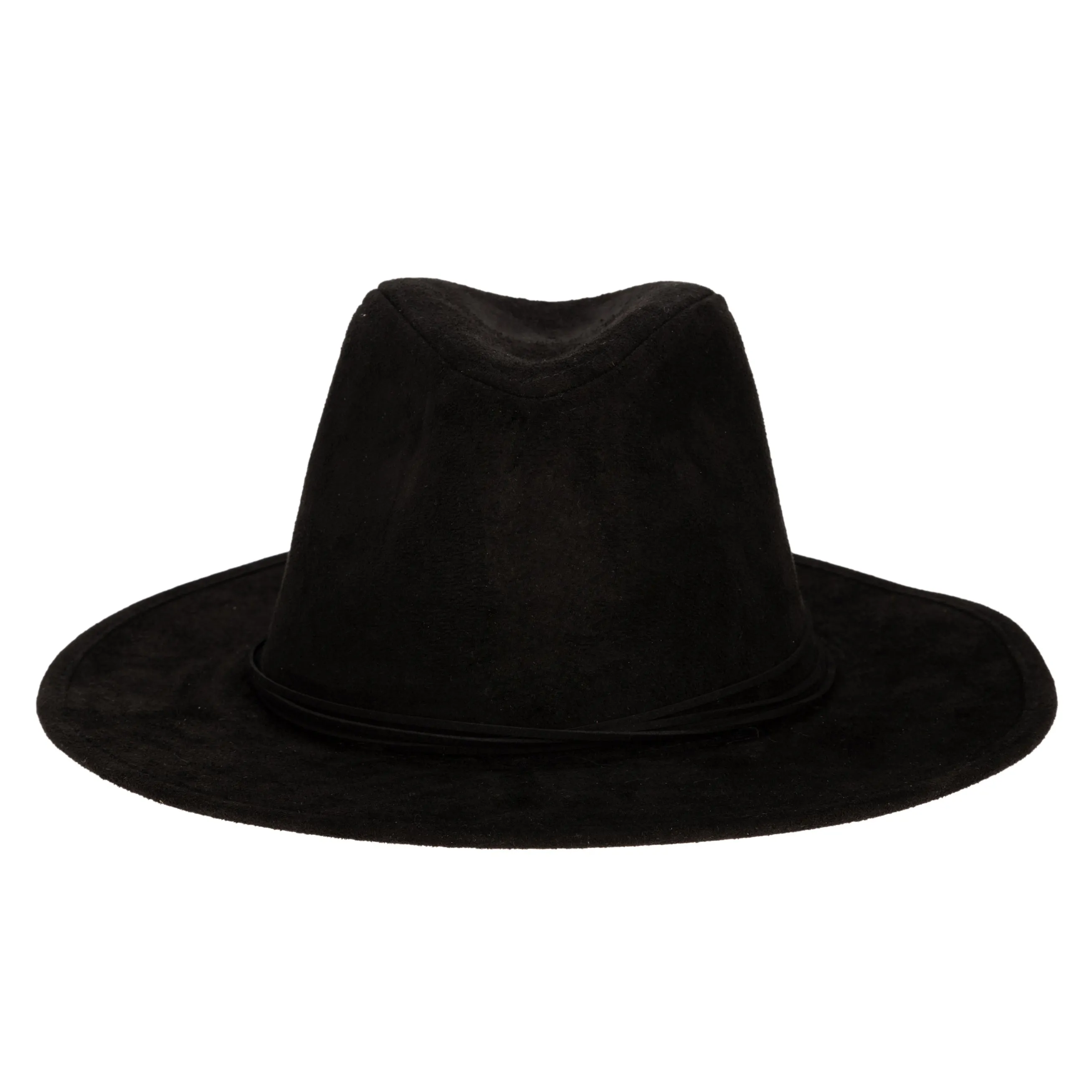 San Diego Hat Company Womens Fedoras Cut & Sew Faux Suede Floppy Fedora Wrapped Back Knot Trim