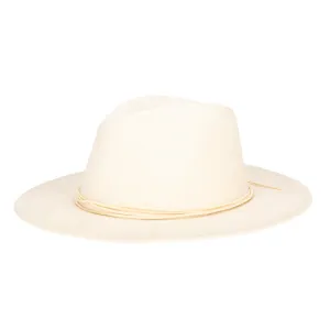 San Diego Hat Company Womens Fedoras Cut & Sew Faux Suede Floppy Fedora Wrapped Back Knot Trim
