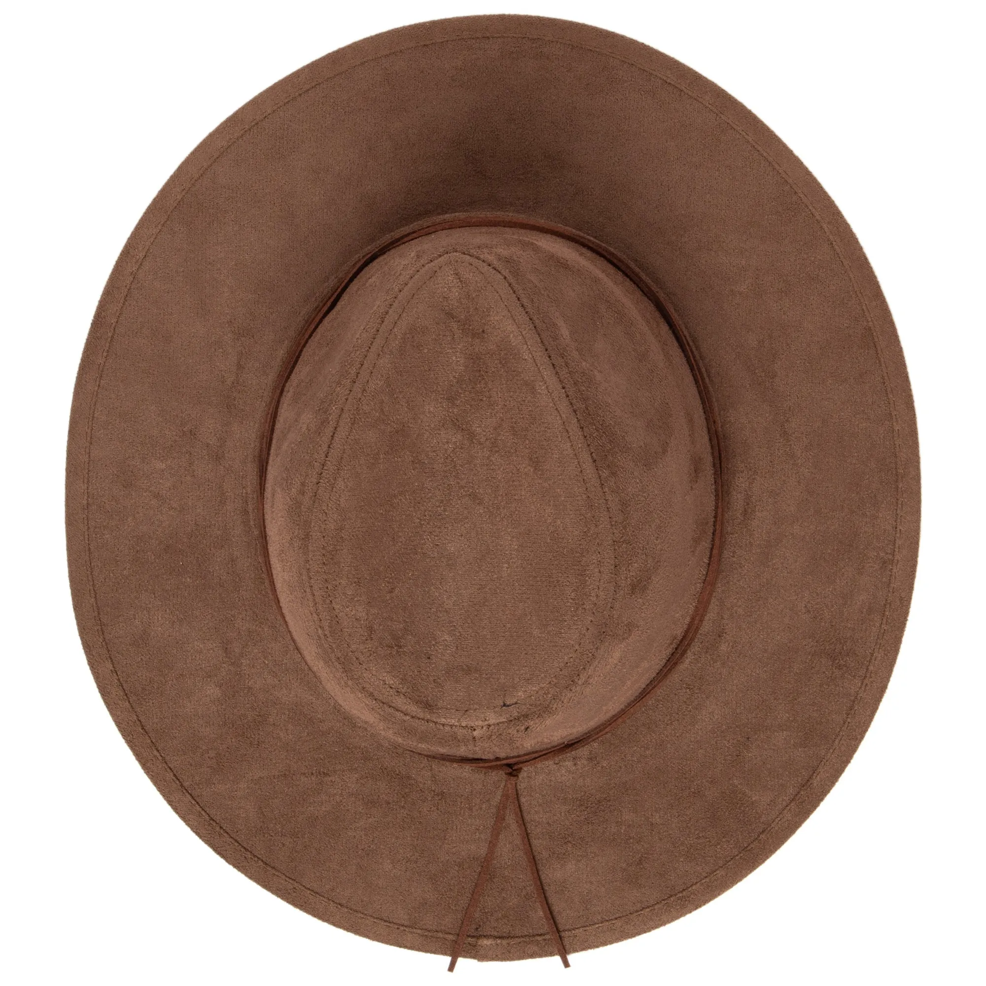 San Diego Hat Company Womens Fedoras Cut & Sew Faux Suede Floppy Fedora Wrapped Back Knot Trim