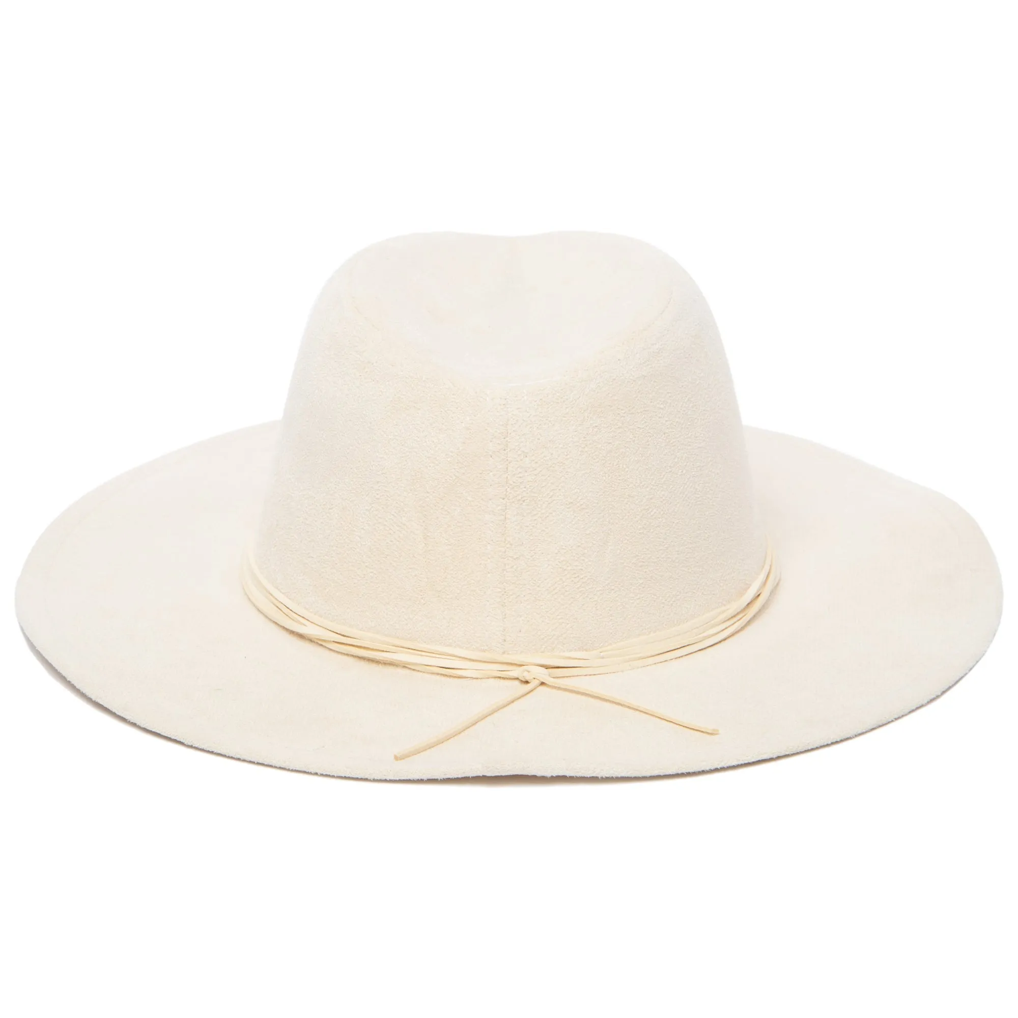 San Diego Hat Company Womens Fedoras Cut & Sew Faux Suede Floppy Fedora Wrapped Back Knot Trim