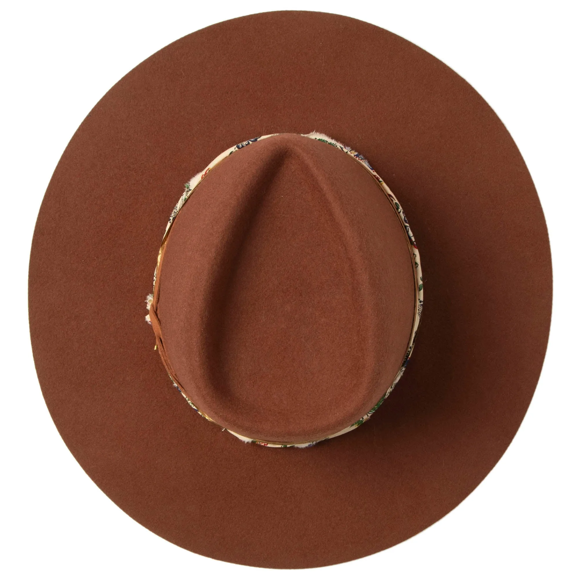 San Diego Hat Company Womens Fedoras Farrah - Stiff Brim Fedora with Patterned Fabric Band