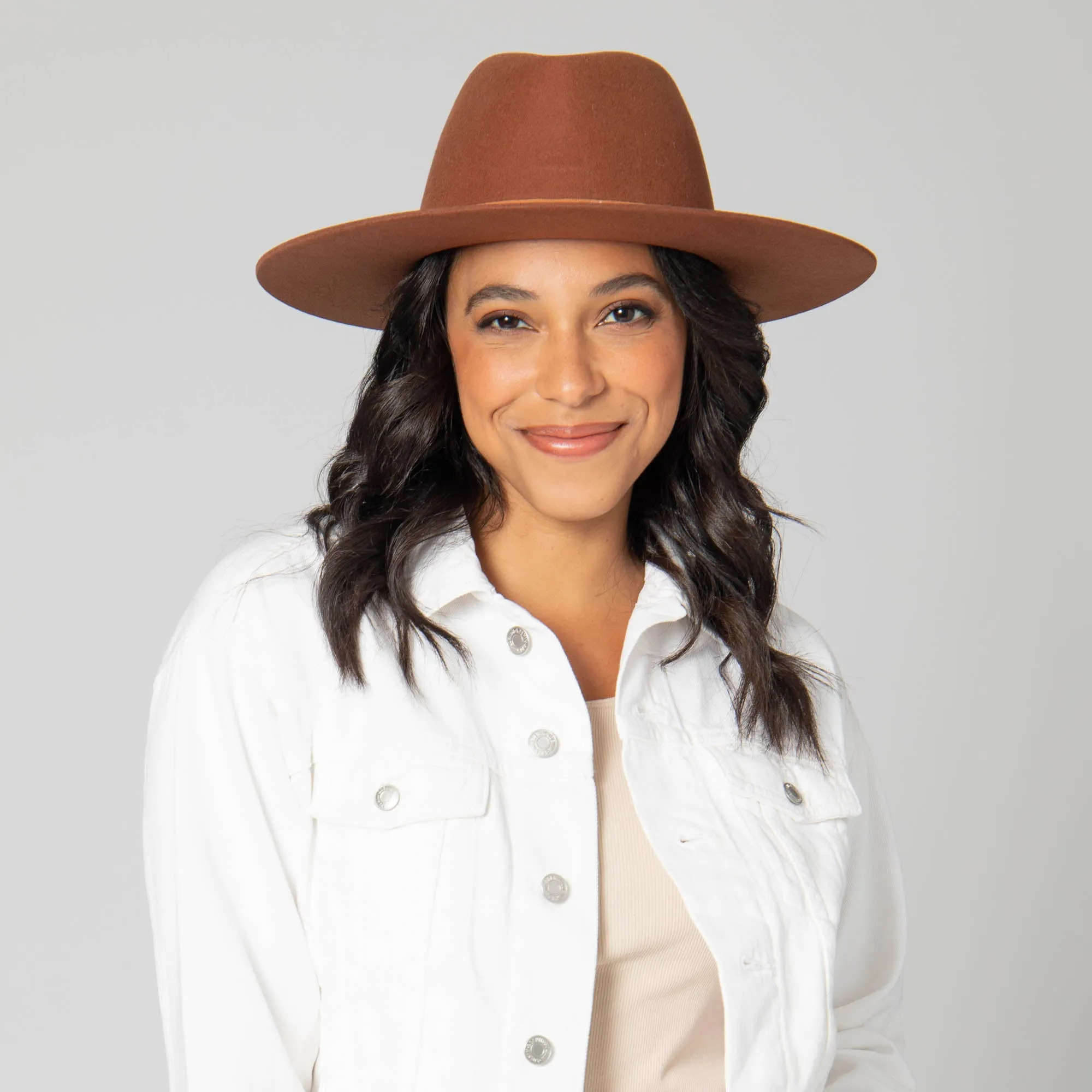 San Diego Hat Company Womens Fedoras Farrah - Stiff Brim Fedora with Patterned Fabric Band