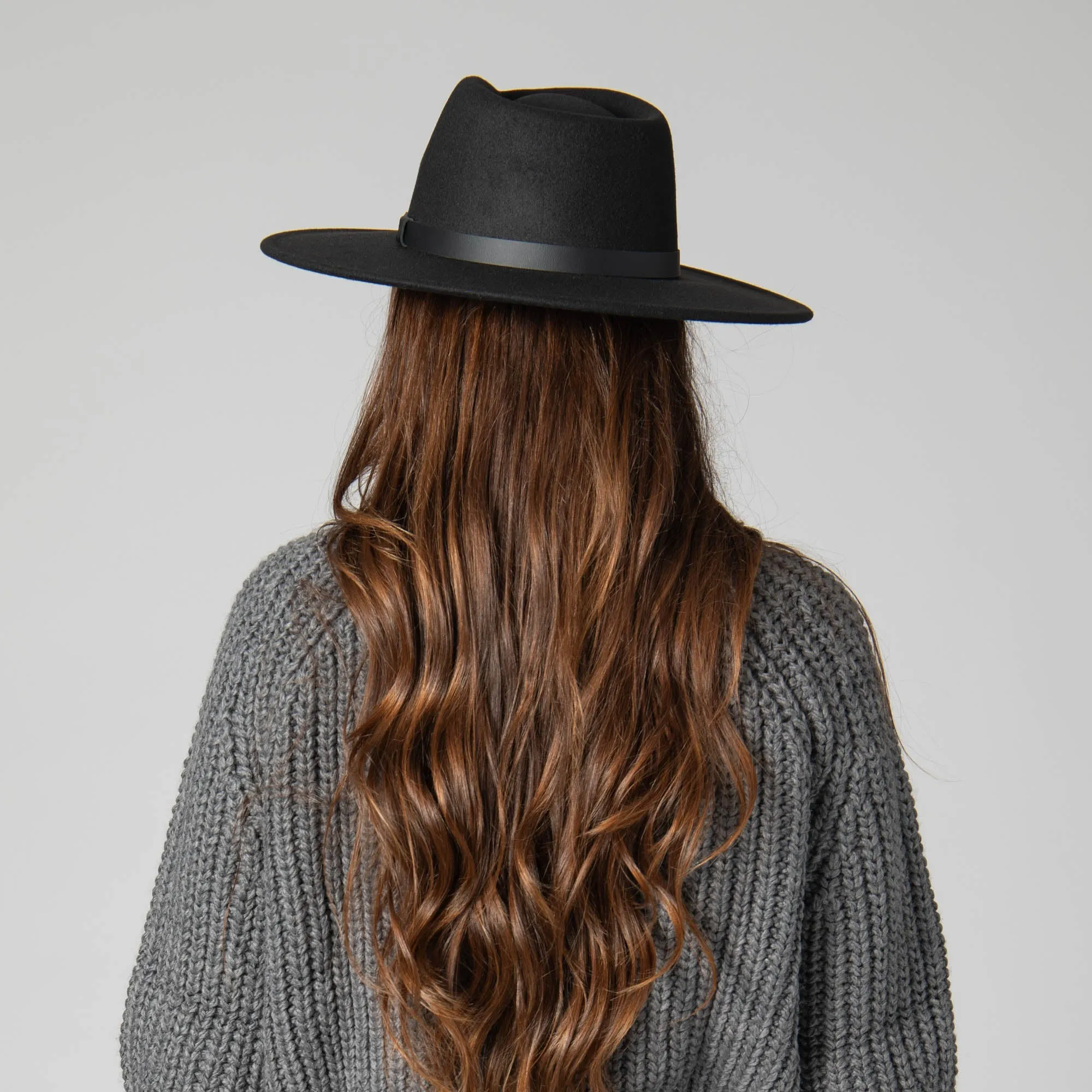 San Diego Hat Company Womens Fedoras Faux Felt Fedora with Half Braided Faux Leather Band