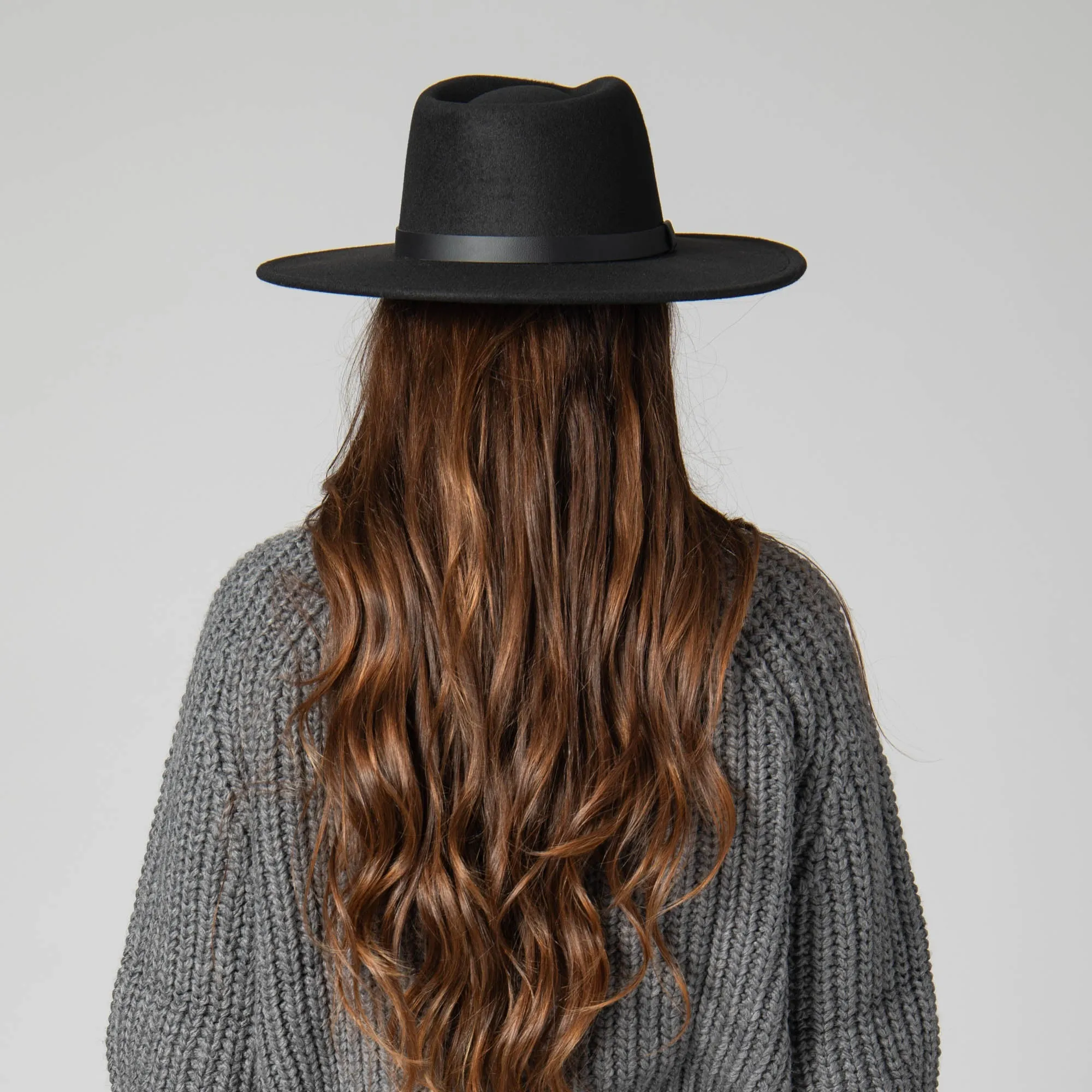San Diego Hat Company Womens Fedoras Faux Felt Fedora with Half Braided Faux Leather Band