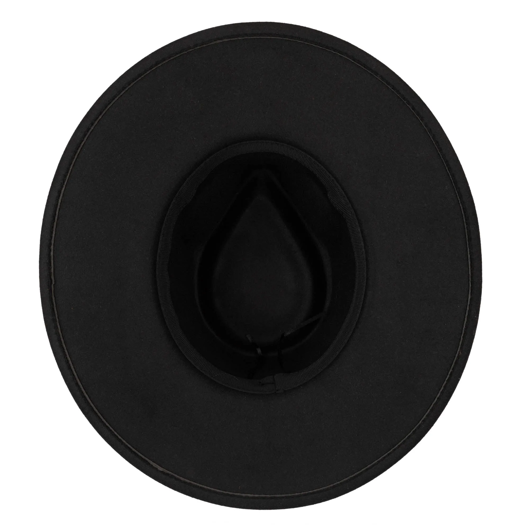 San Diego Hat Company Womens Fedoras Faux Felt Fedora with Half Braided Faux Leather Band