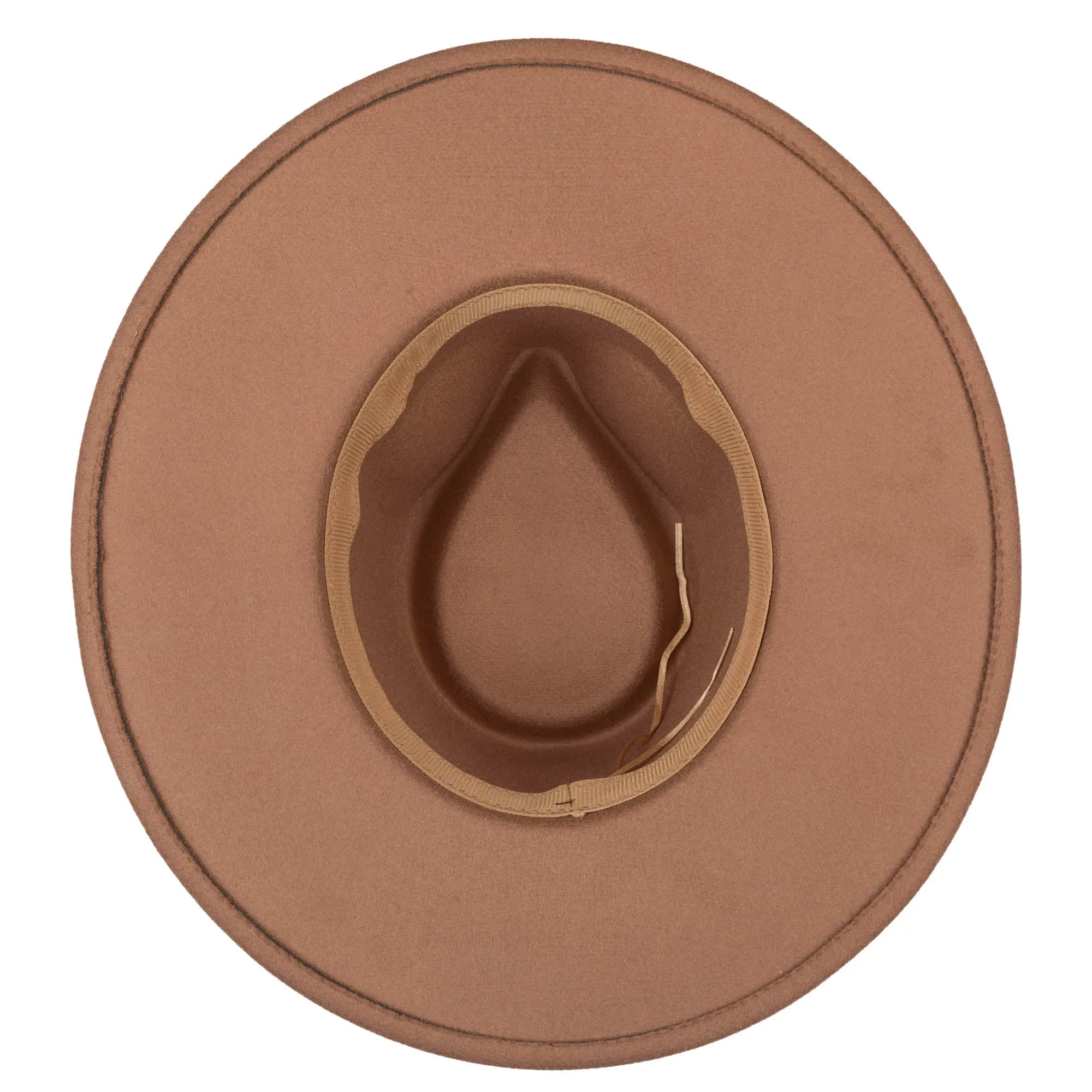 San Diego Hat Company Womens Fedoras Faux Felt Fedora with Half Braided Faux Leather Band